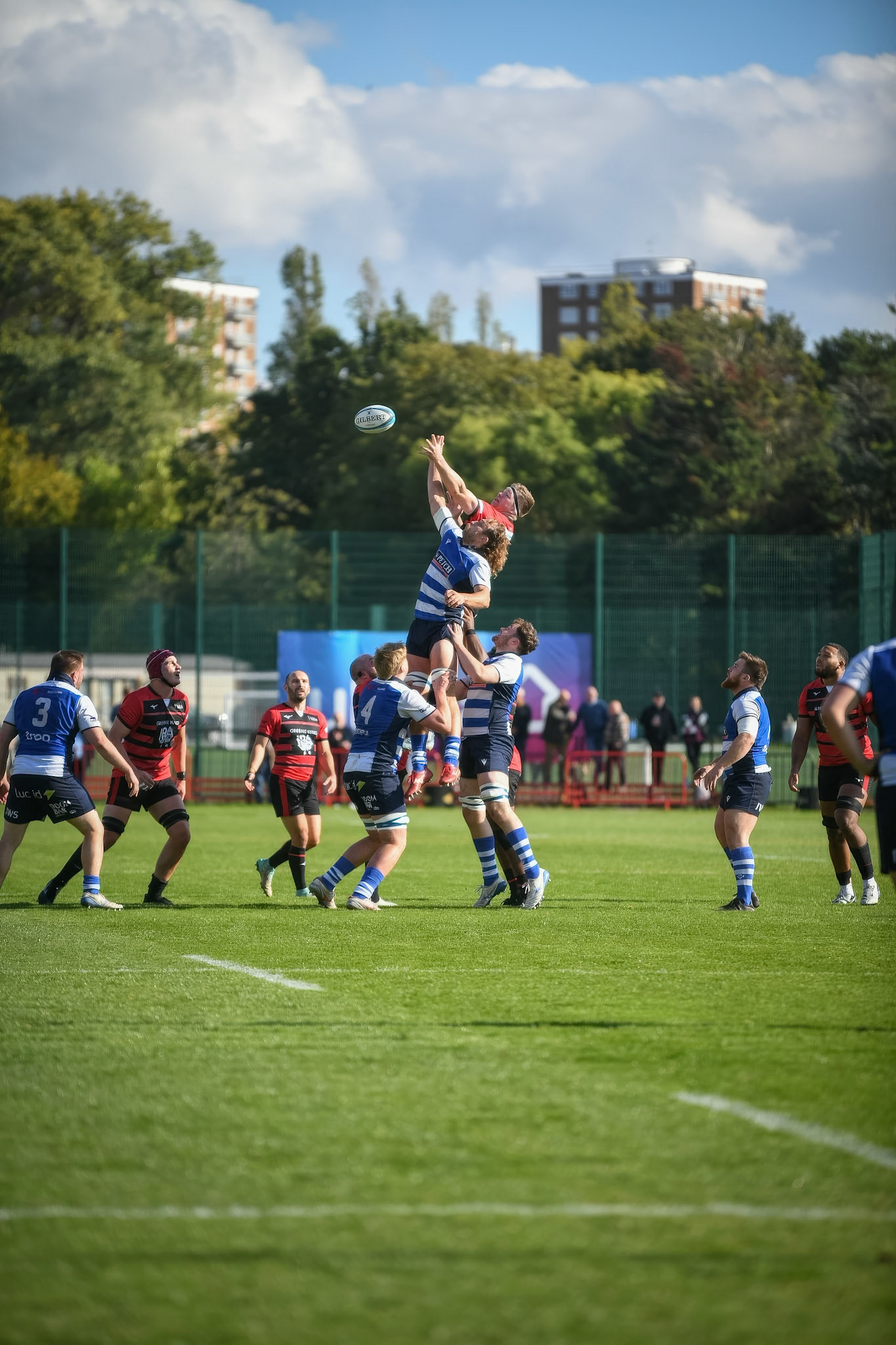 Images from the National League 1 match between Blackheath RFC v Darlington Mowden Park RFC at Westhorne Avenue / Briset Road, Westhorne Avenue, Well Hall, Royal Borough of Greenwich, London, Greater London, England, SE9 6JU, United Kingdom , London on 05/10/2024