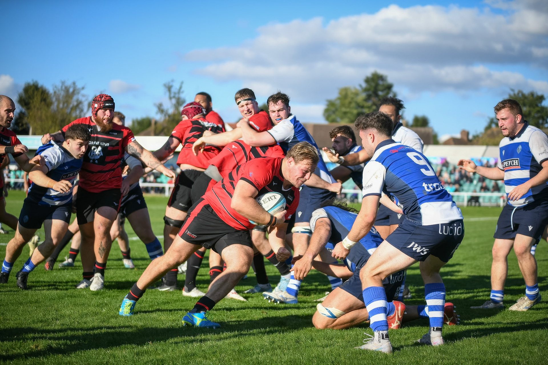 Images from the National League 1 match between Blackheath RFC v Darlington Mowden Park RFC at Westhorne Avenue, Well Hall, Royal Borough of Greenwich, London, Greater London, England, SE9 6JU, United Kingdom , London on 05/10/2024