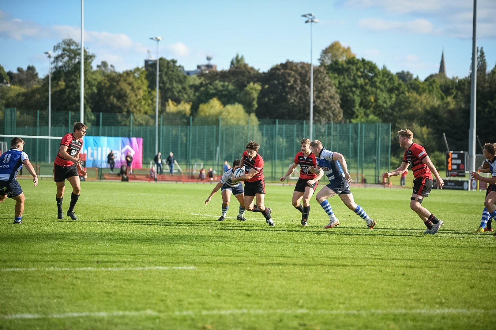 Images from the National League 1 match between Blackheath RFC v Darlington Mowden Park RFC at Westhorne Avenue / Briset Road, Westhorne Avenue, Well Hall, Royal Borough of Greenwich, London, Greater London, England, SE9 6JU, United Kingdom , London on 05/10/2024