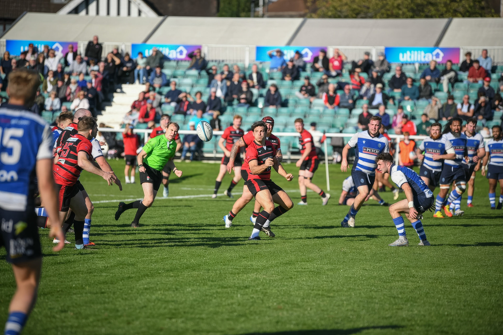 Images from the National League 1 match between Blackheath RFC v Darlington Mowden Park RFC at Westhorne Avenue, Well Hall, Royal Borough of Greenwich, London, Greater London, England, SE9 6JU, United Kingdom , London on 05/10/2024