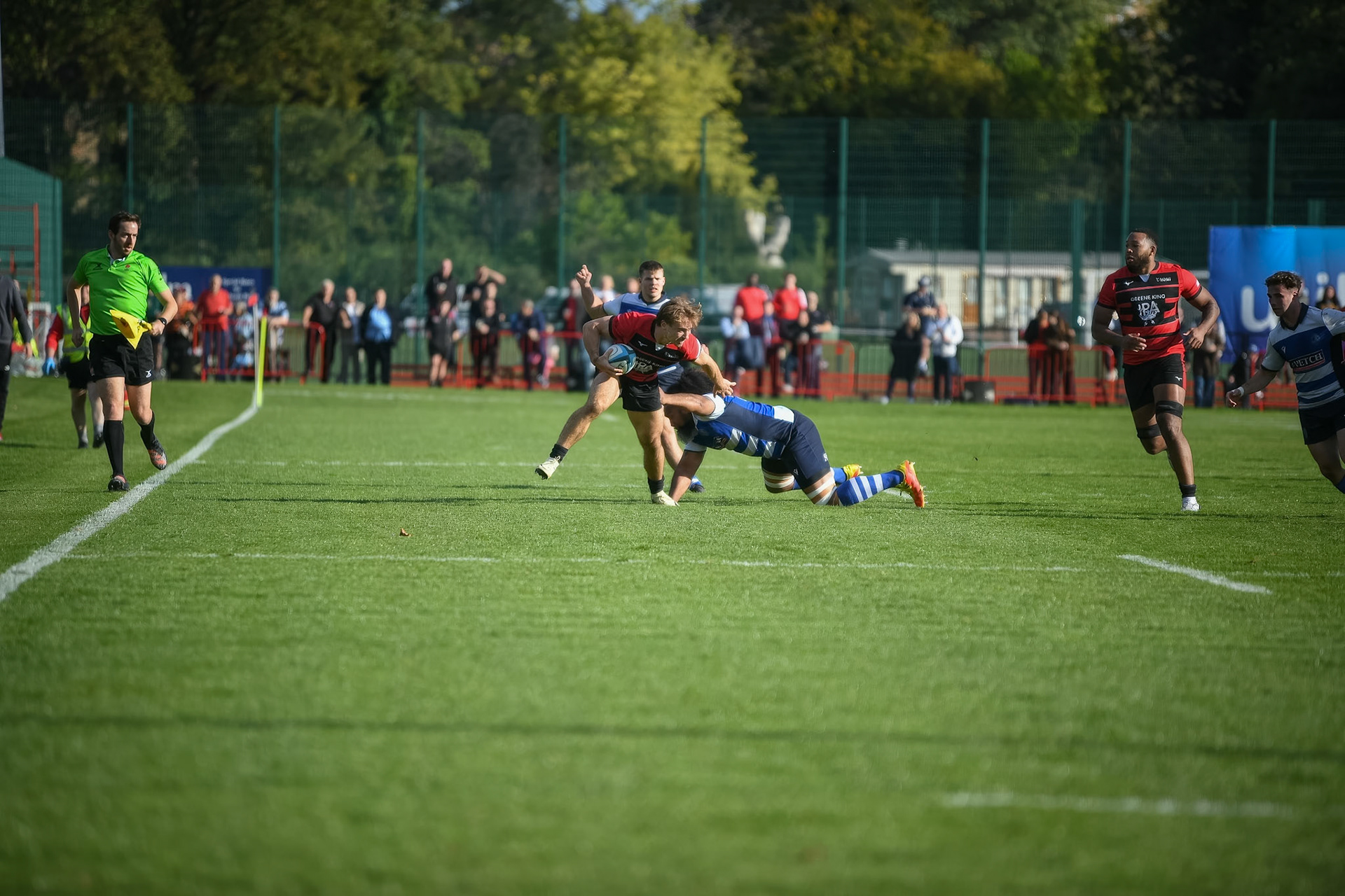 Images from the National League 1 match between Blackheath RFC v Darlington Mowden Park RFC at Westhorne Avenue, Well Hall, Royal Borough of Greenwich, London, Greater London, England, SE9 6JU, United Kingdom , London on 05/10/2024