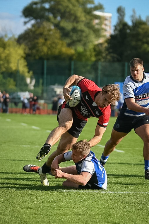 Images from the National League 1 match between Blackheath RFC v Darlington Mowden Park RFC at Westhorne Avenue / Briset Road, Westhorne Avenue, Well Hall, Royal Borough of Greenwich, London, Greater London, England, SE9 6JU, United Kingdom , London on 05/10/2024