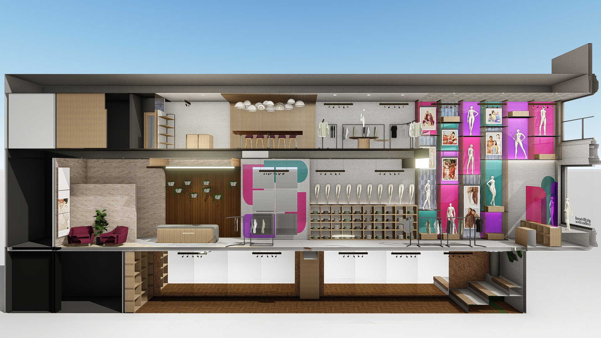 Sectional elevation