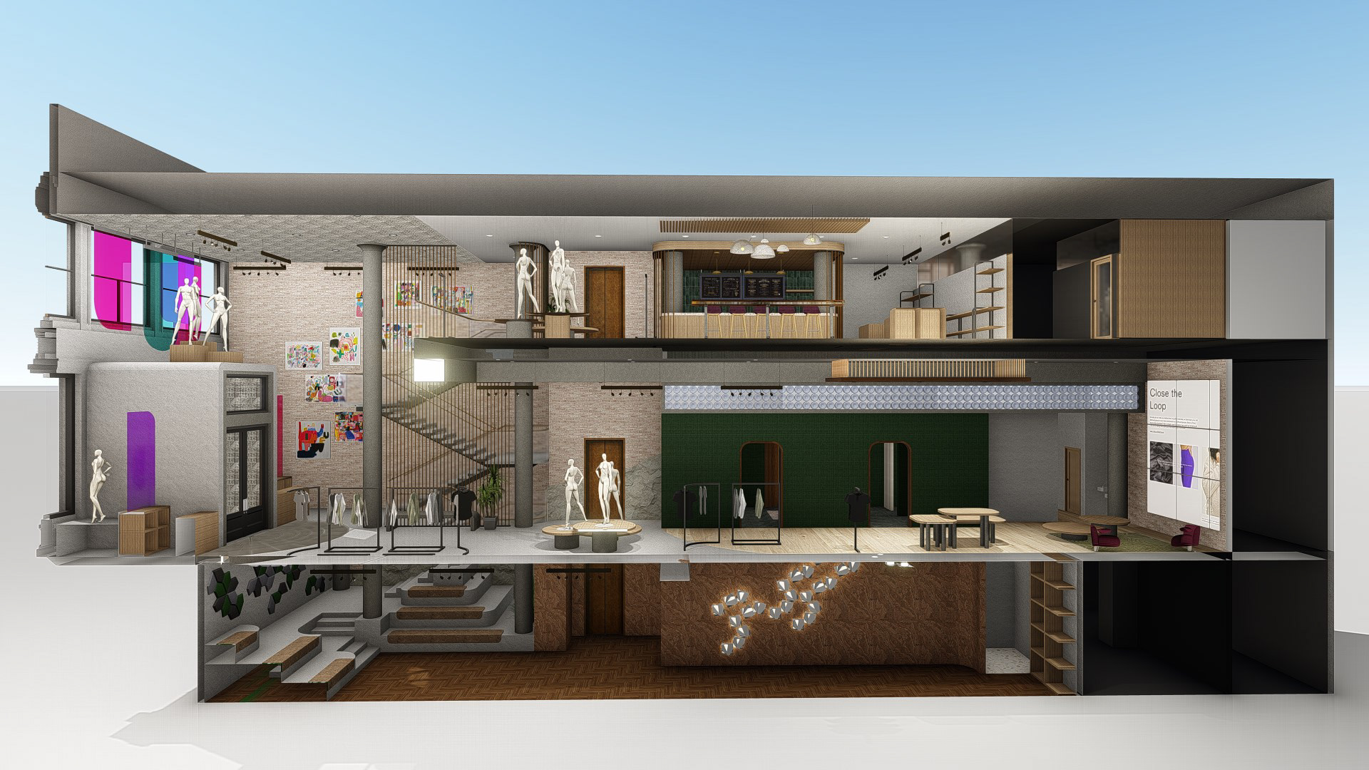Sectional elevation