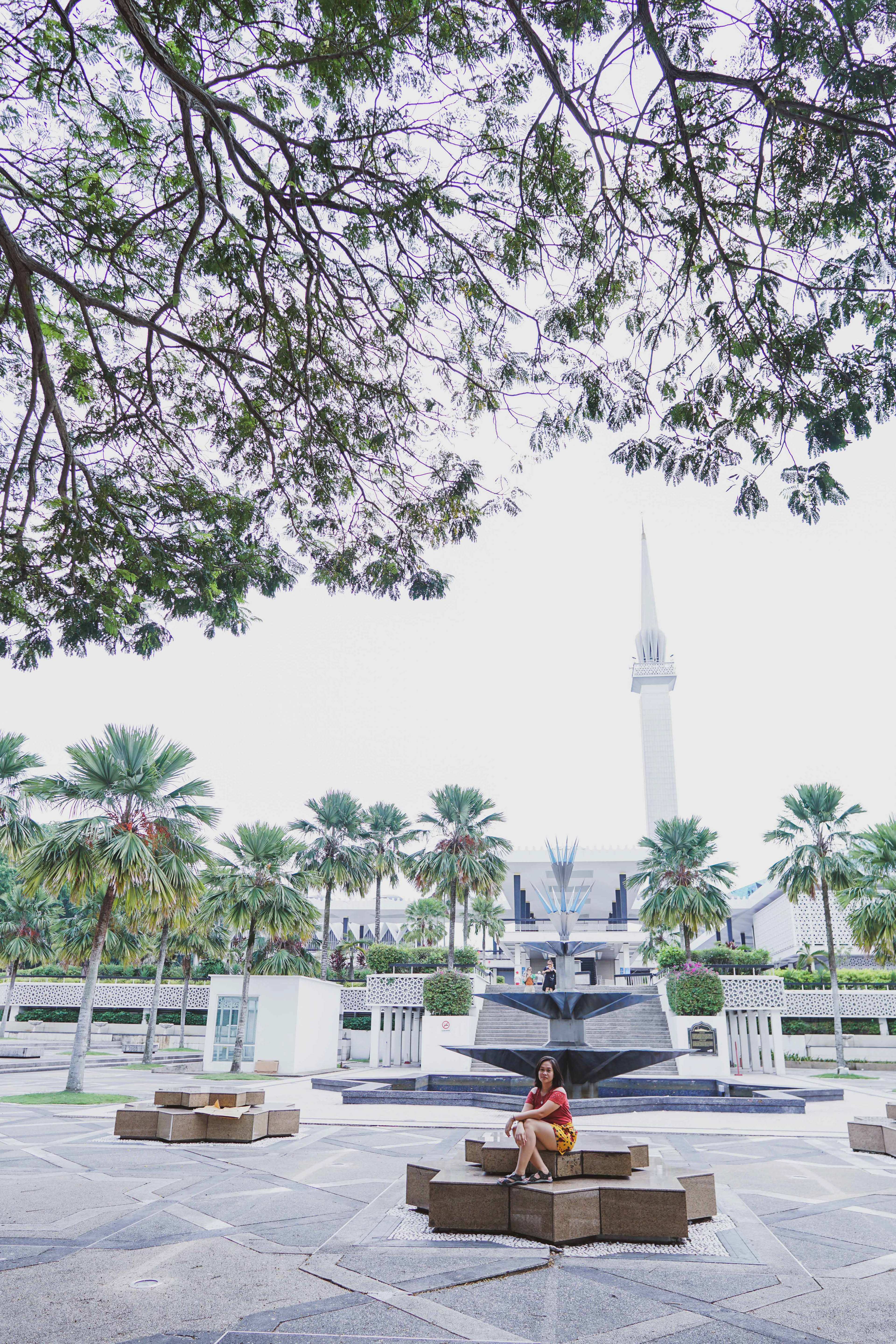 Behind is the National Mosque of Malaysia