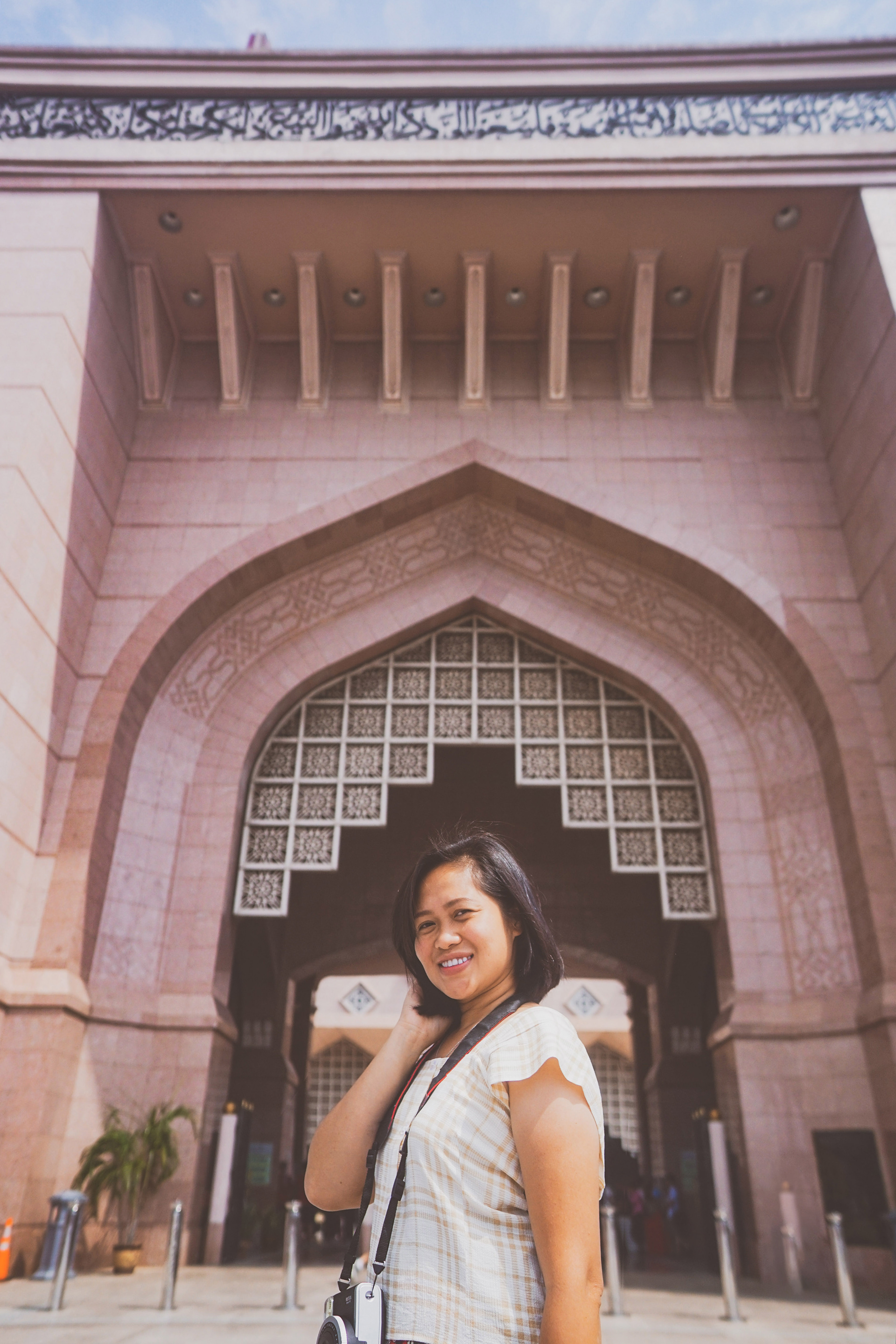 In front of the Putra Mosque