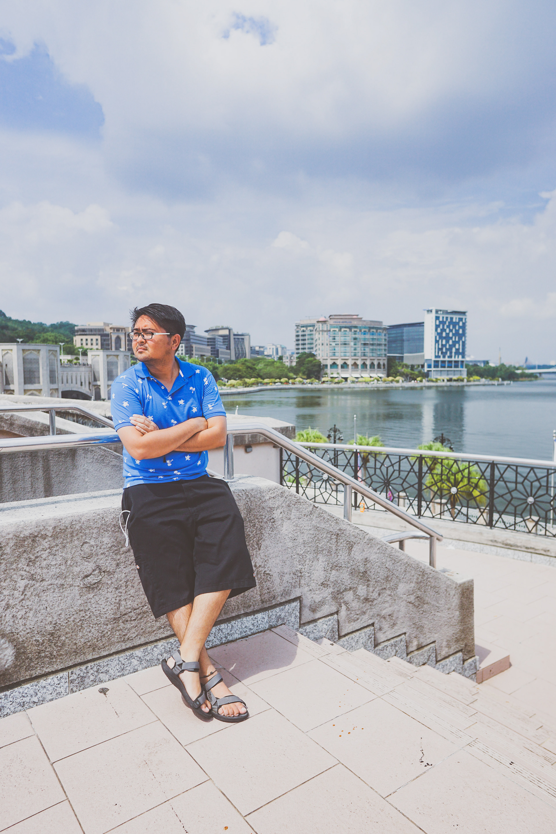 The waterfront of the Putra Mosque
