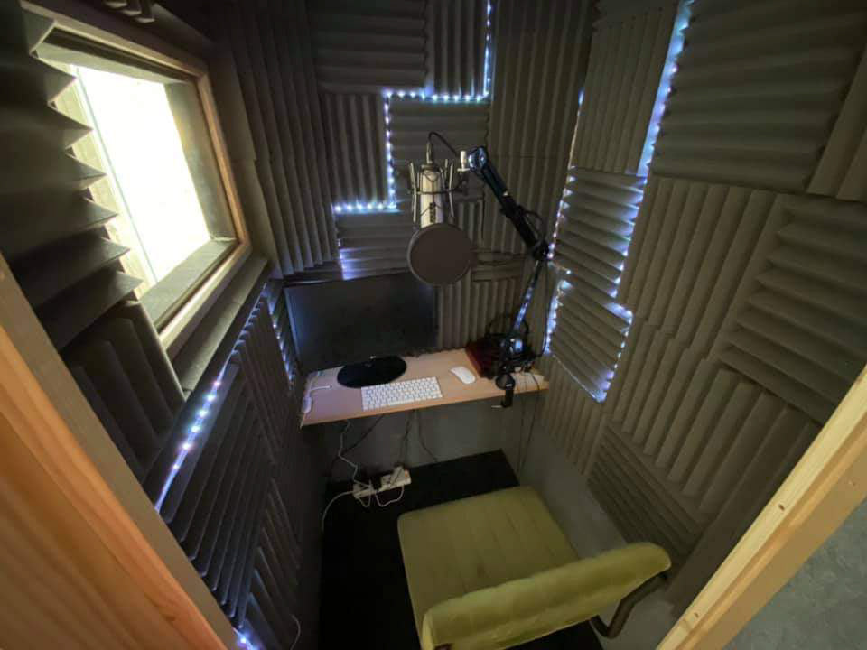 Vocal booth inside