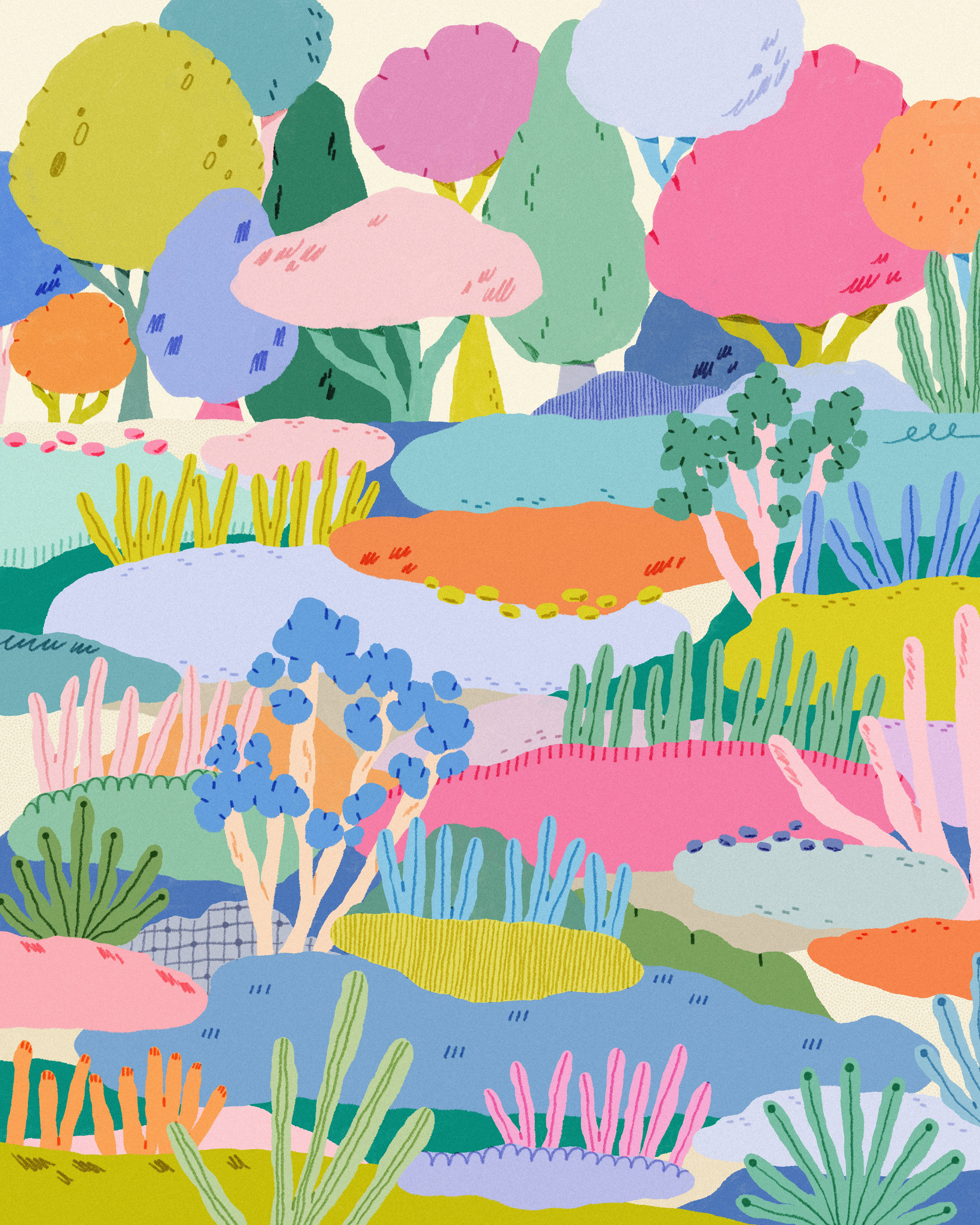 between the pattern