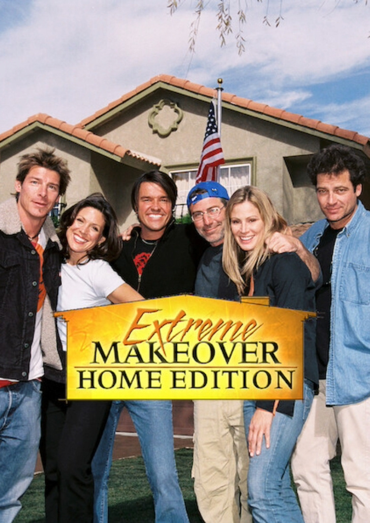 Extreme Makeover Home Edition: cover image above three frames from the show.