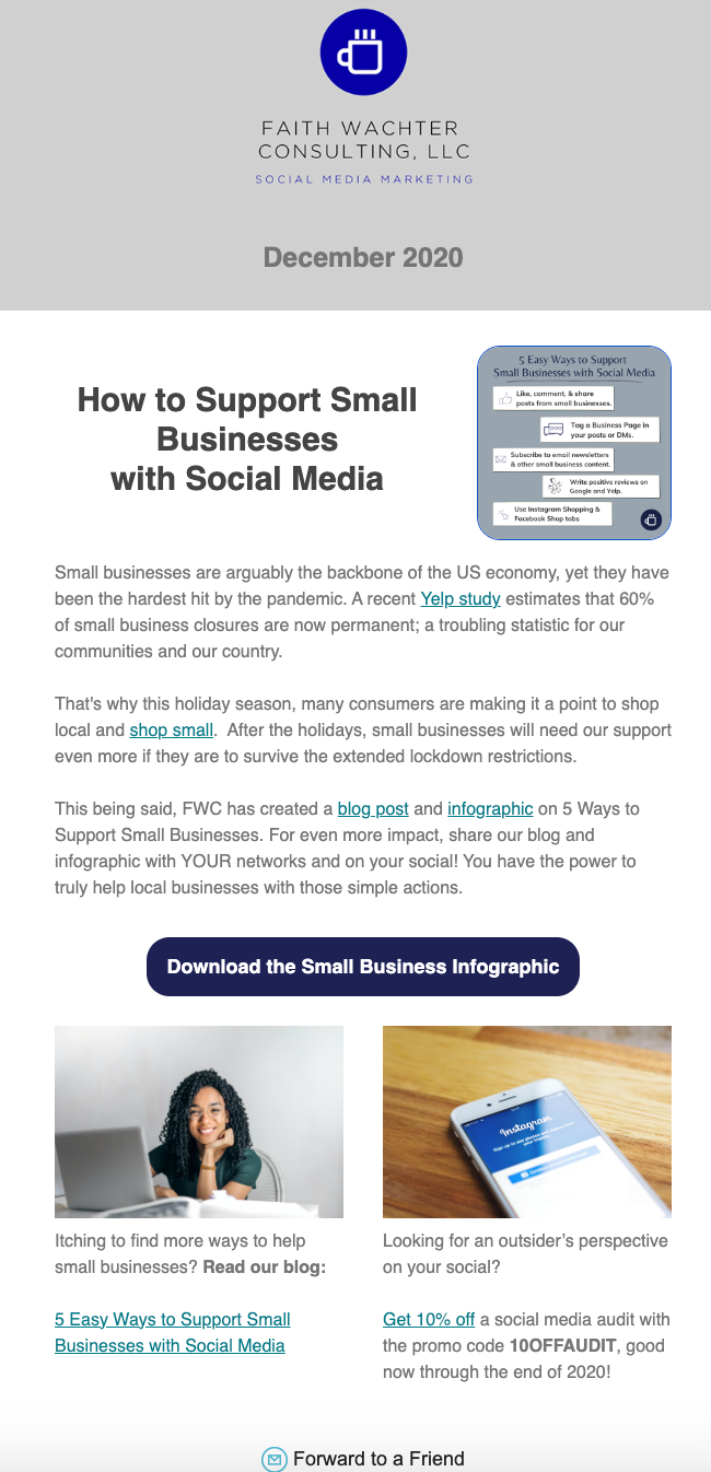 Led agency newsletter, 2020 (Faith Wachter Consulting, LLC)