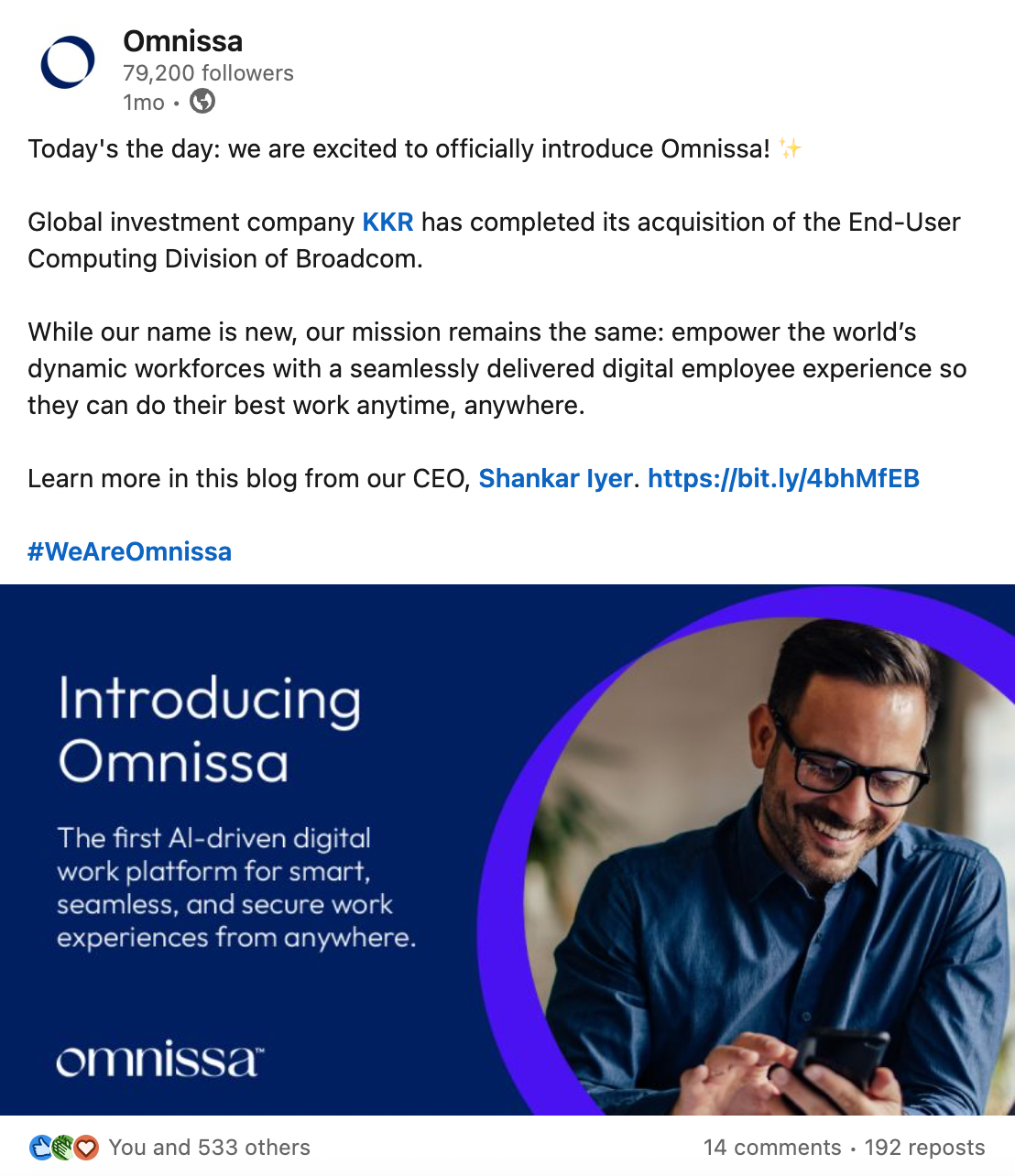 Channel launch - LinkedIn post (Team Lewis)