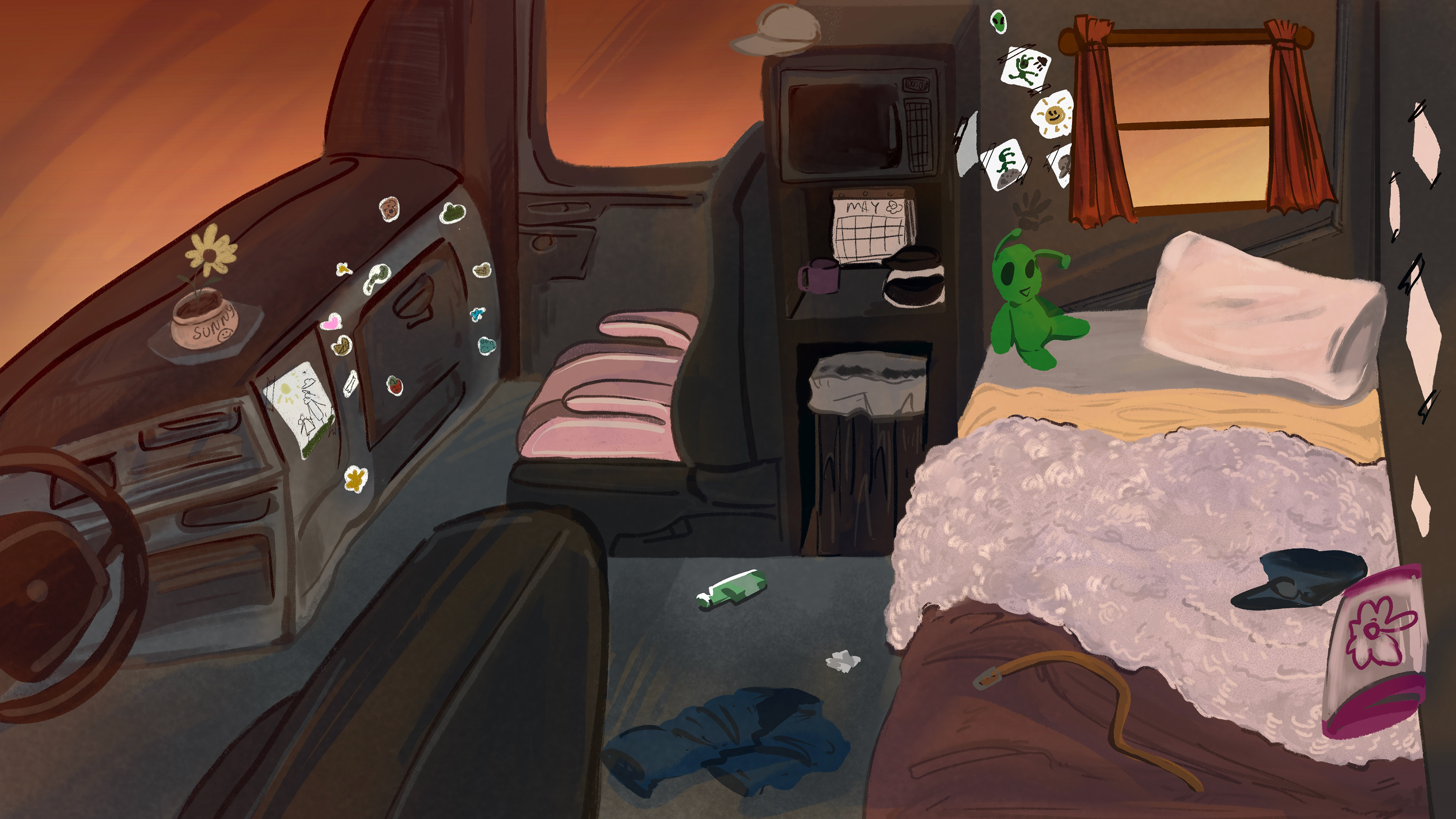 Rendering concept for inside the truck
