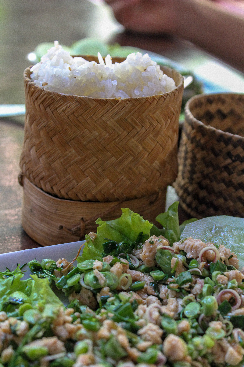 Laap e sticky rice. Luang Prabang, Laos, 2015