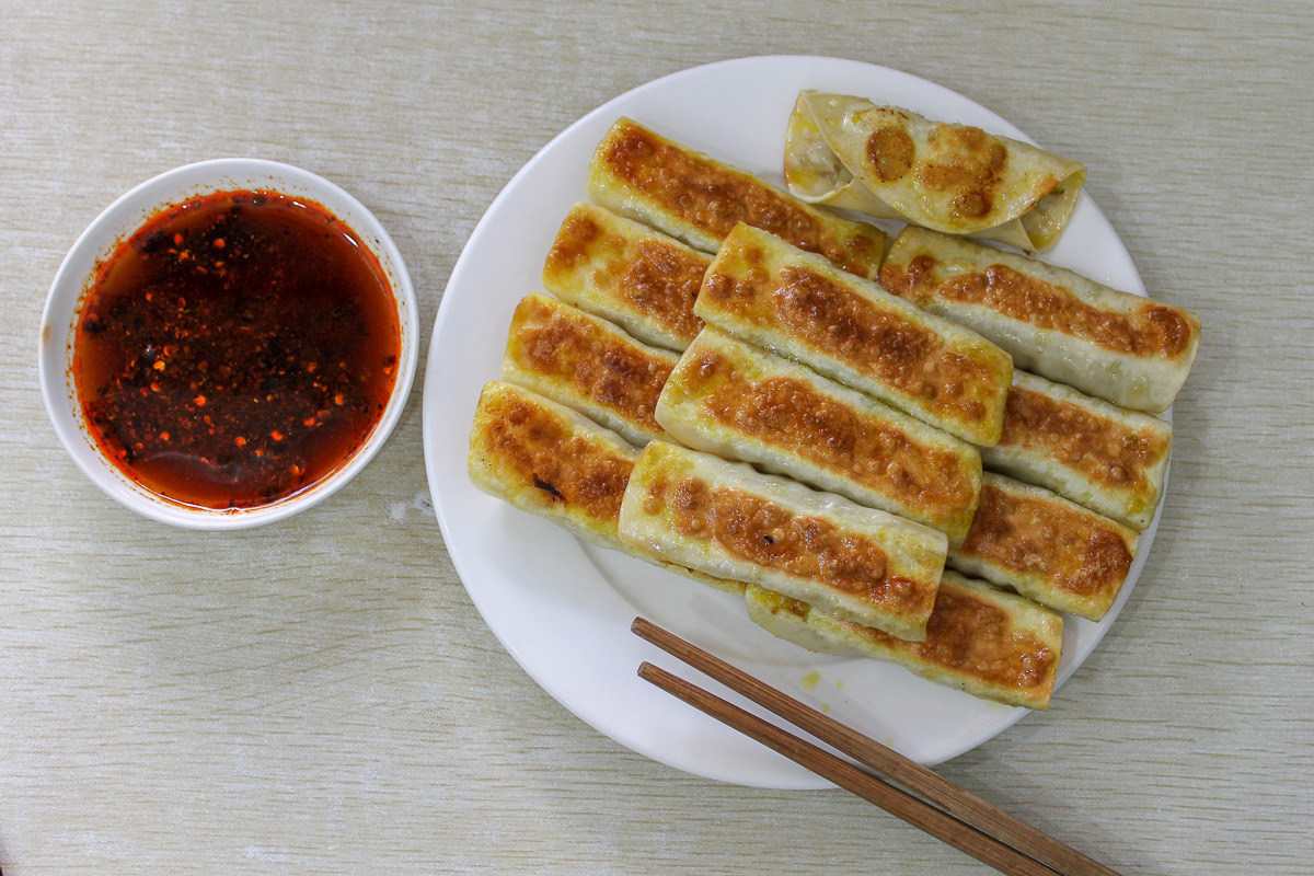 Ravioli alla piastra. Xi'an, Cina, 2015