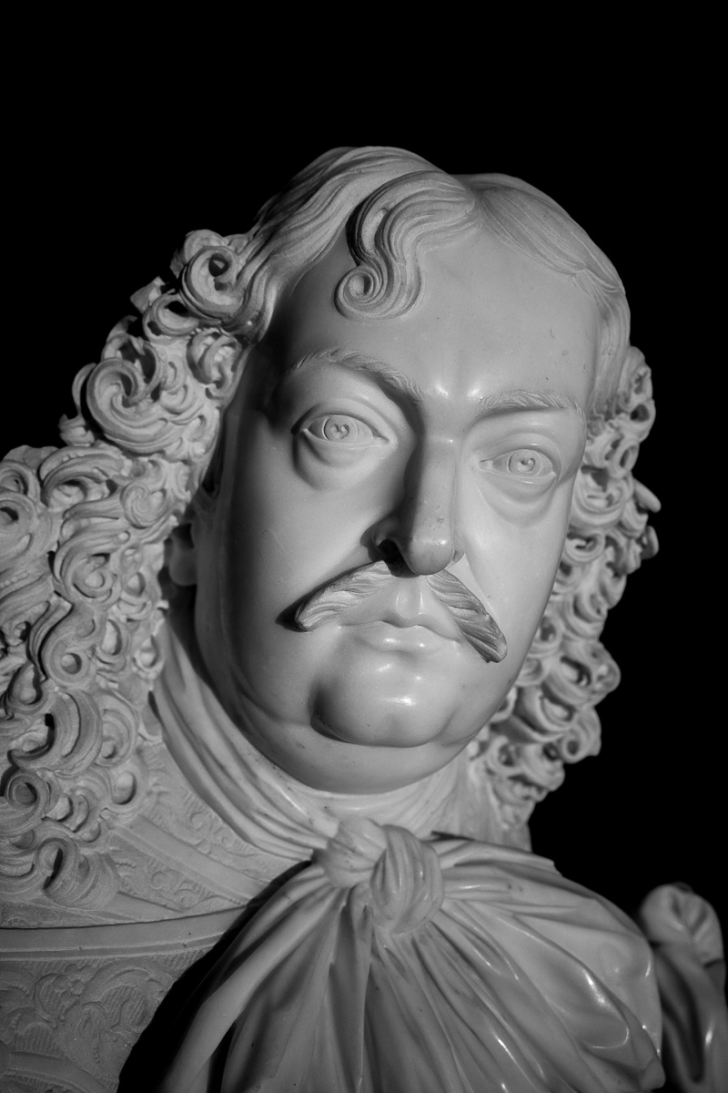 Ranuccio II Farnese quarantenne. Scultura di Gian Lorenzo Bernini. Parma, Italia, 2021