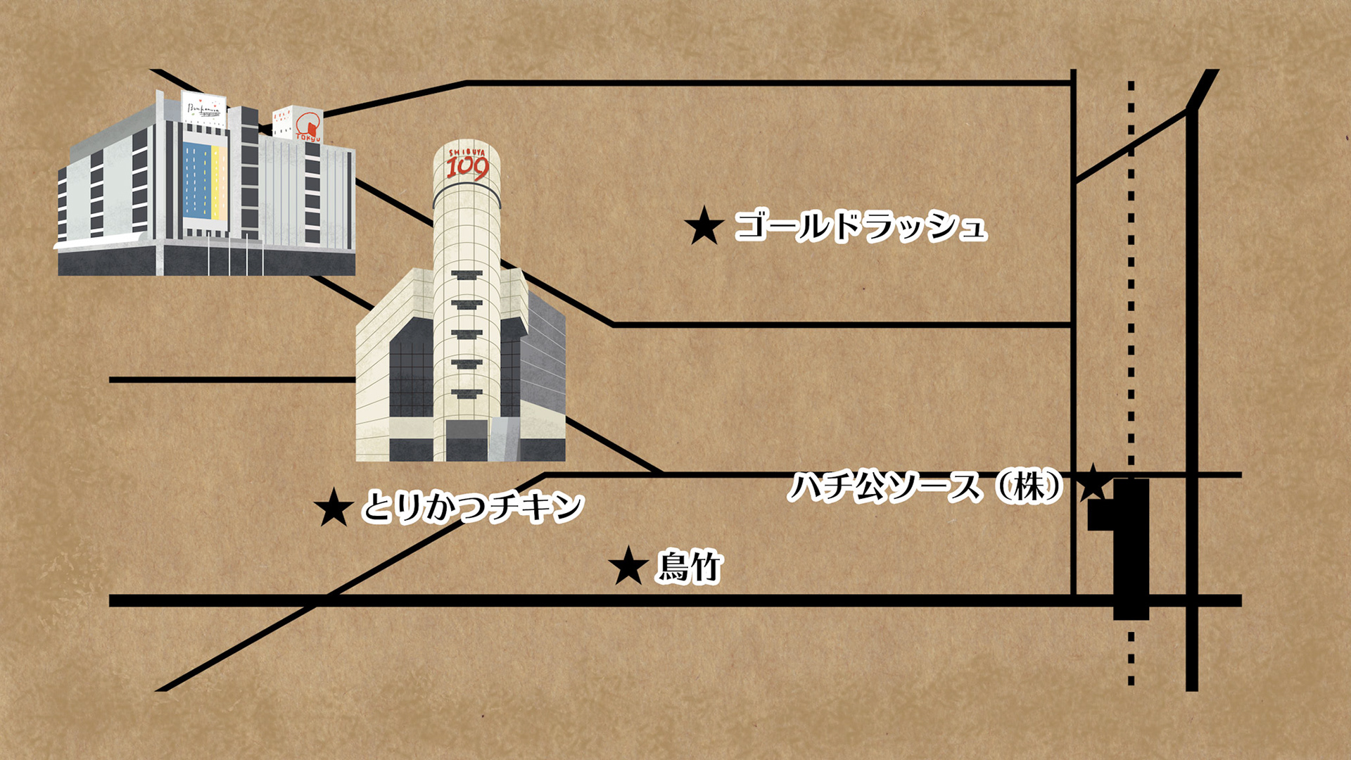 CS旅チャンネル「TOKYOぐるっと!グルメ」 map