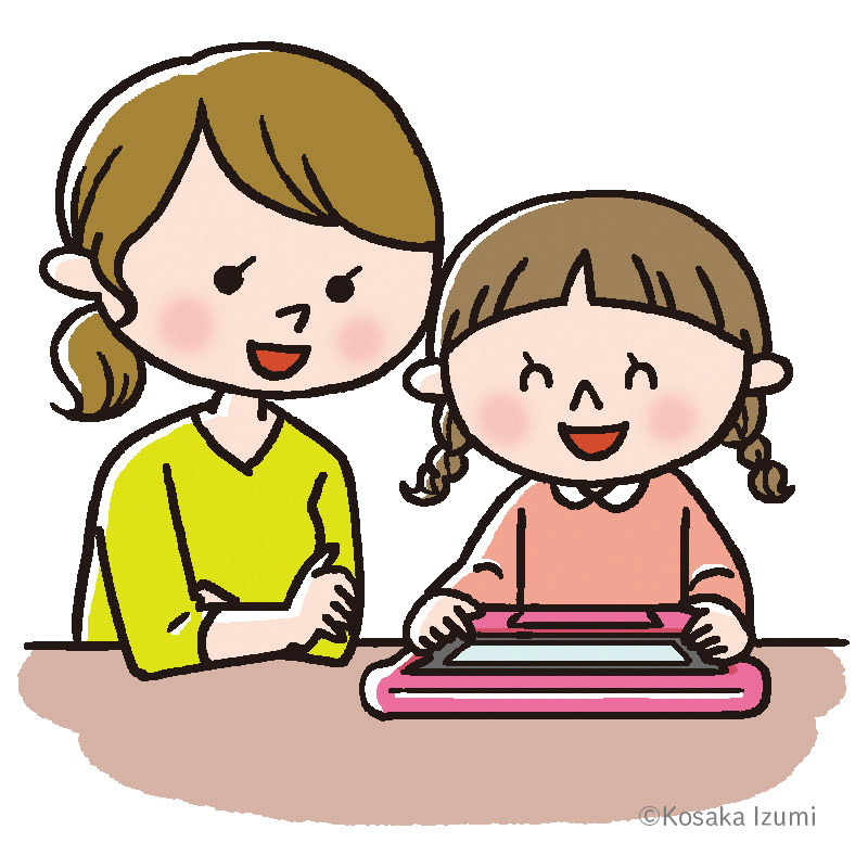 小学館 「めばえ」2020年4月号 安心して使いたい!キッズタブレット 挿絵