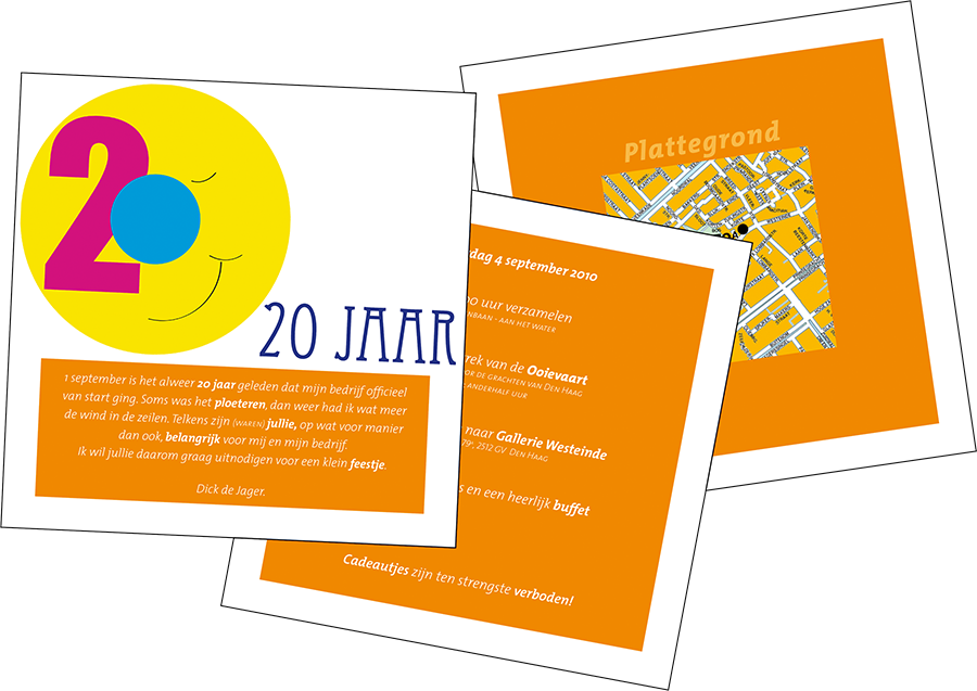 uitnodiging 20 jarig jubileum