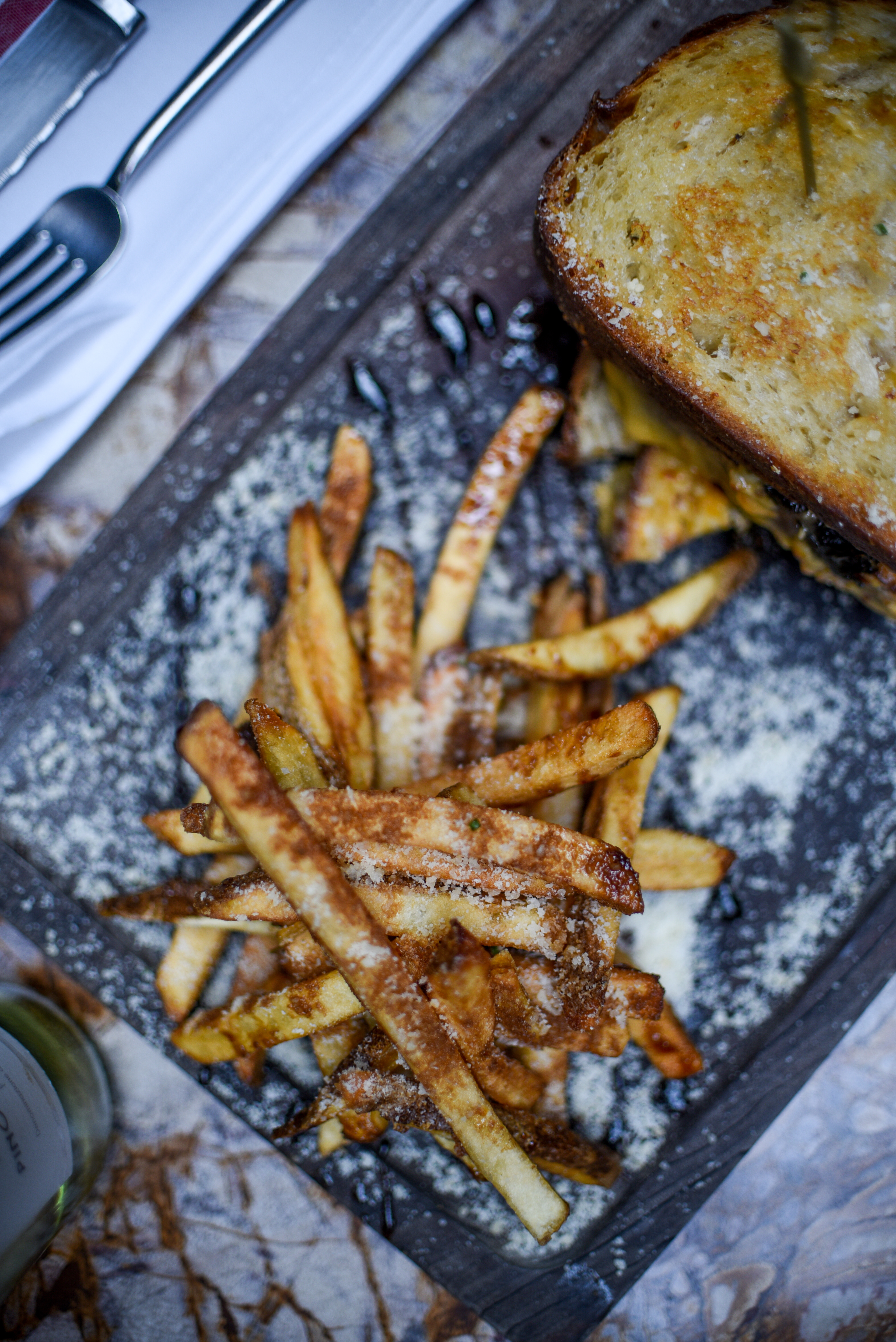 AGED CHEDDAR GRILLED CHEESE Braised Greens & Black Garlic (VEGETARIAN)