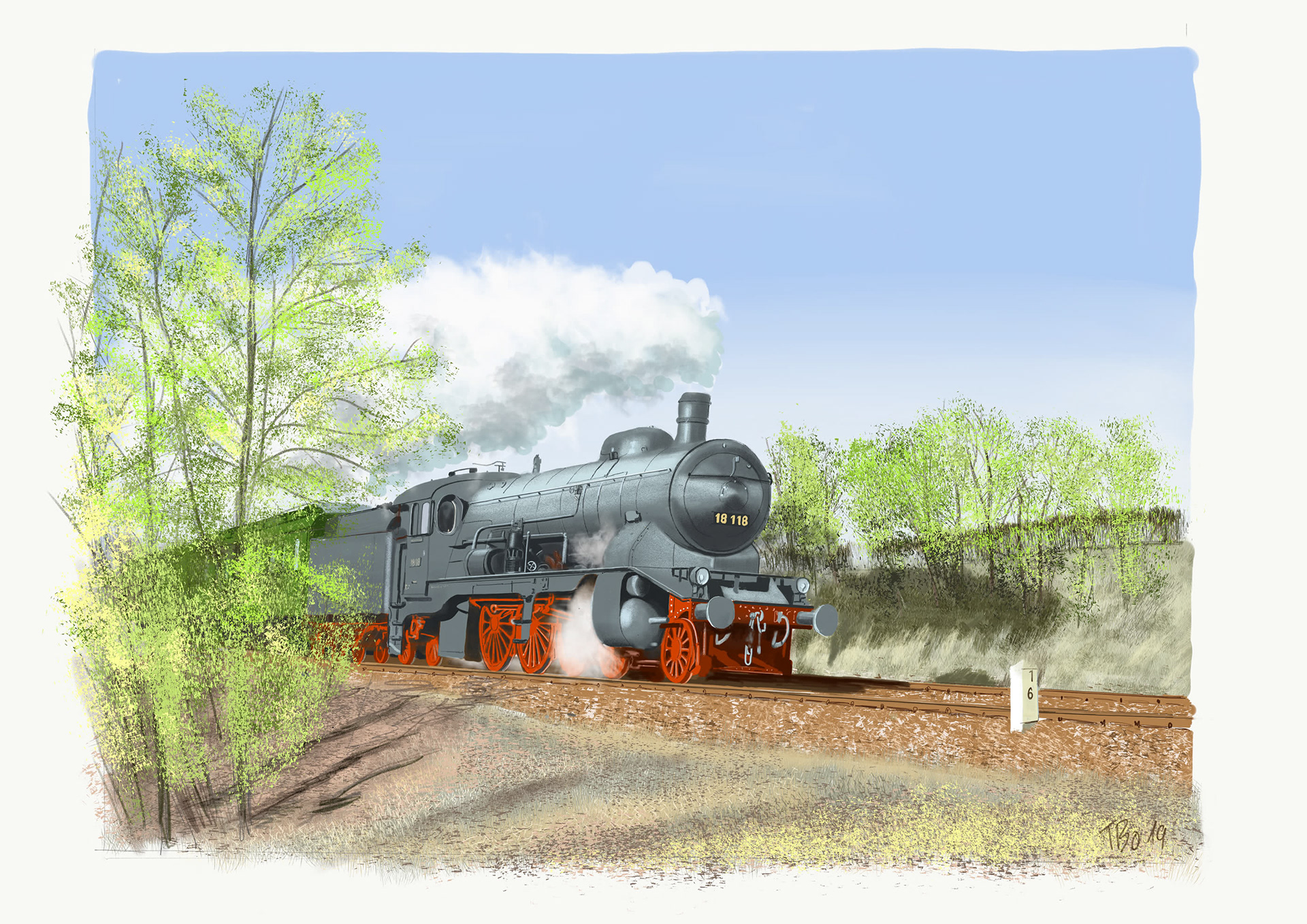 Spring steam on the Fellbach Ramp