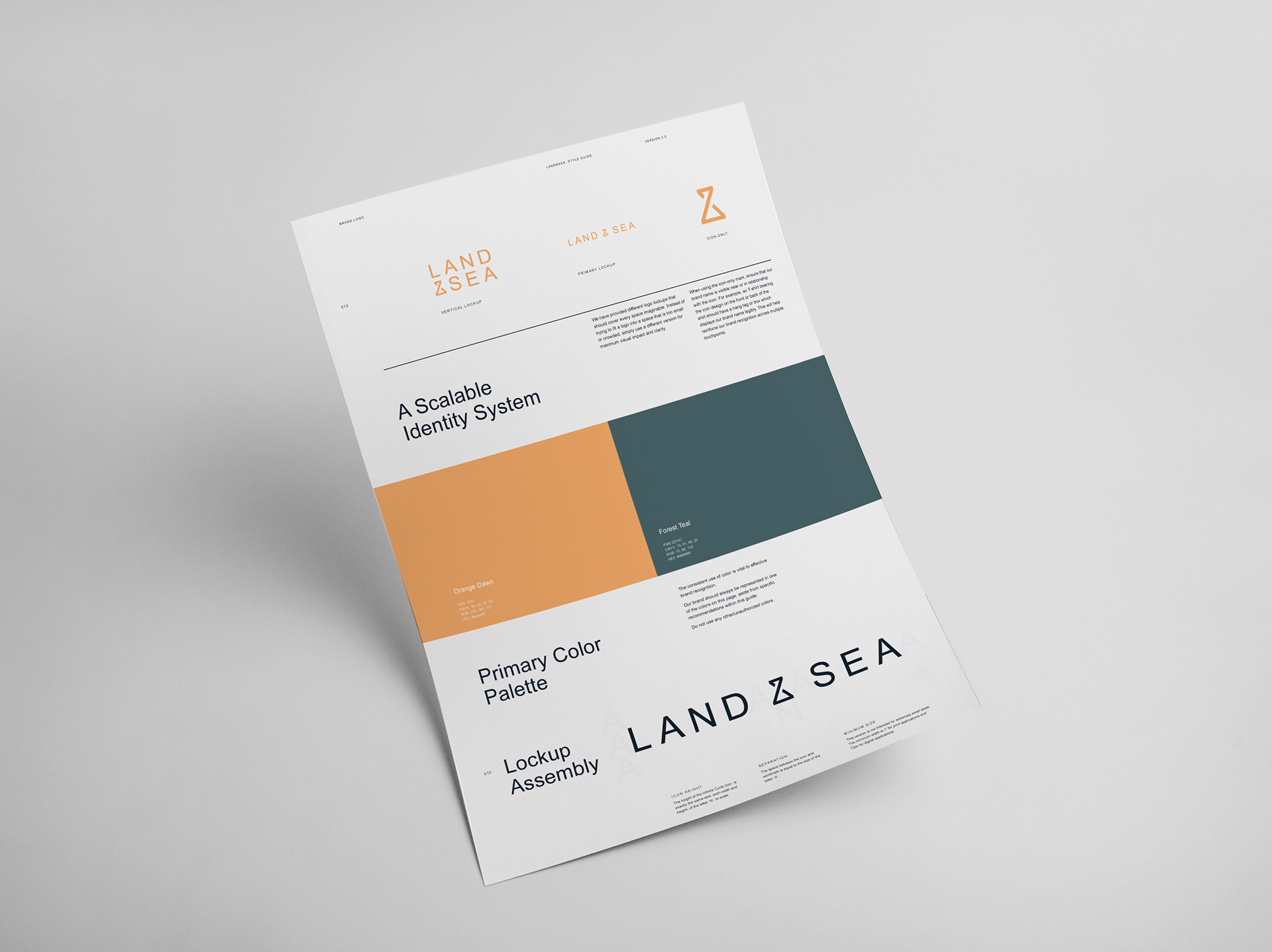 Land & Sea Style Guide Sample Page