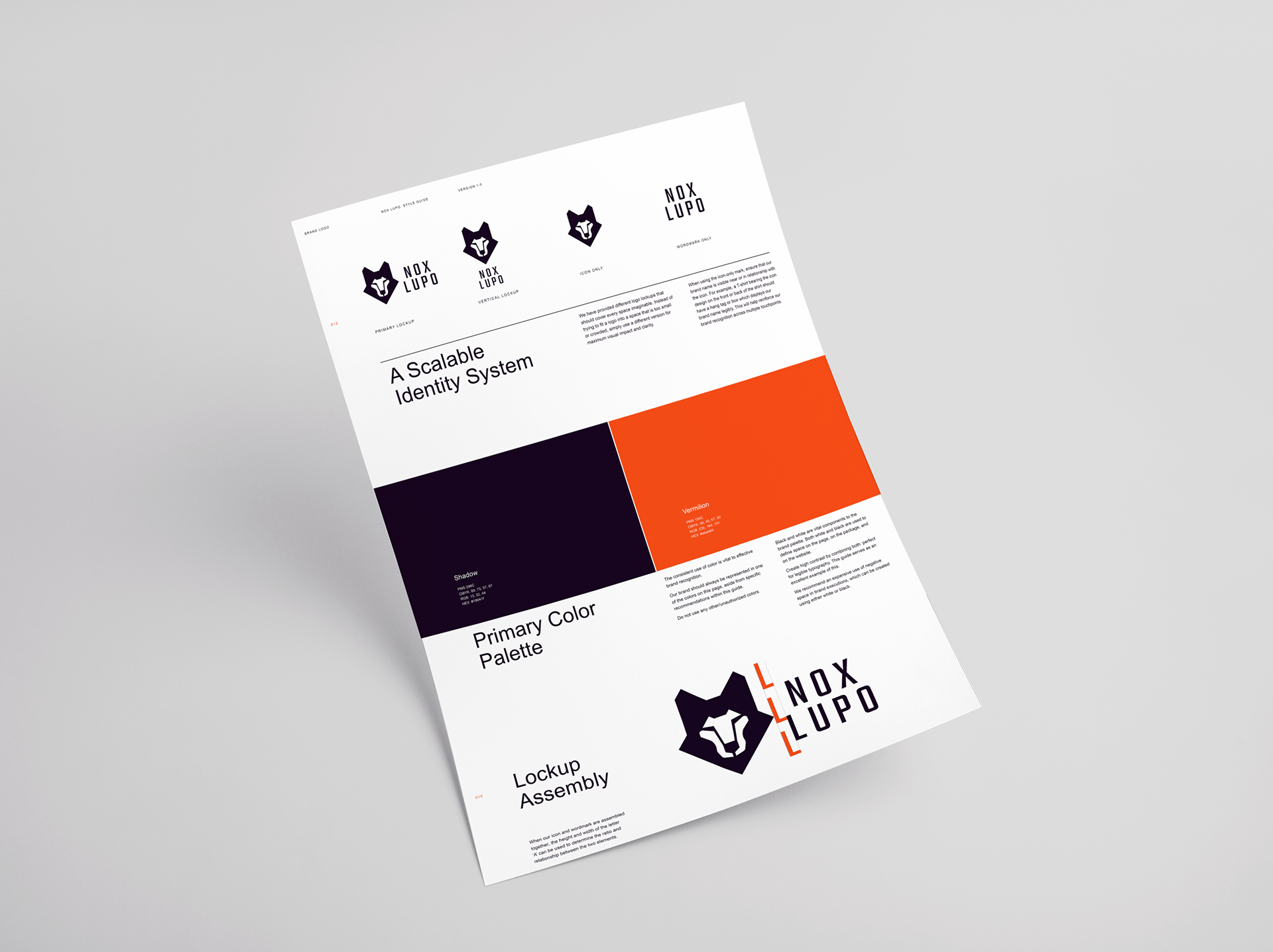 Nox Lupo Brand Style Guide Sample Page