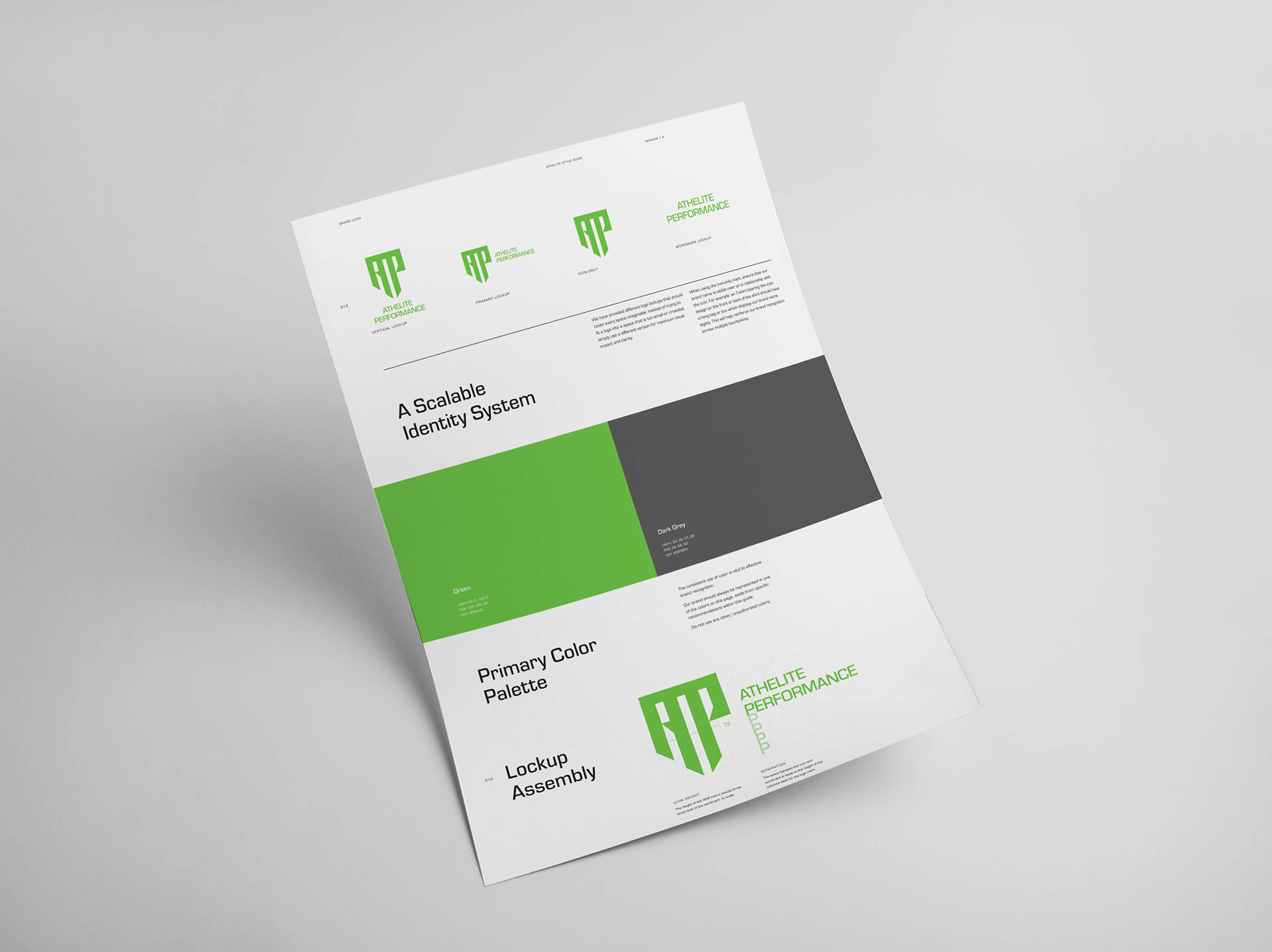 AthElite Performance Style Guide Sample Page