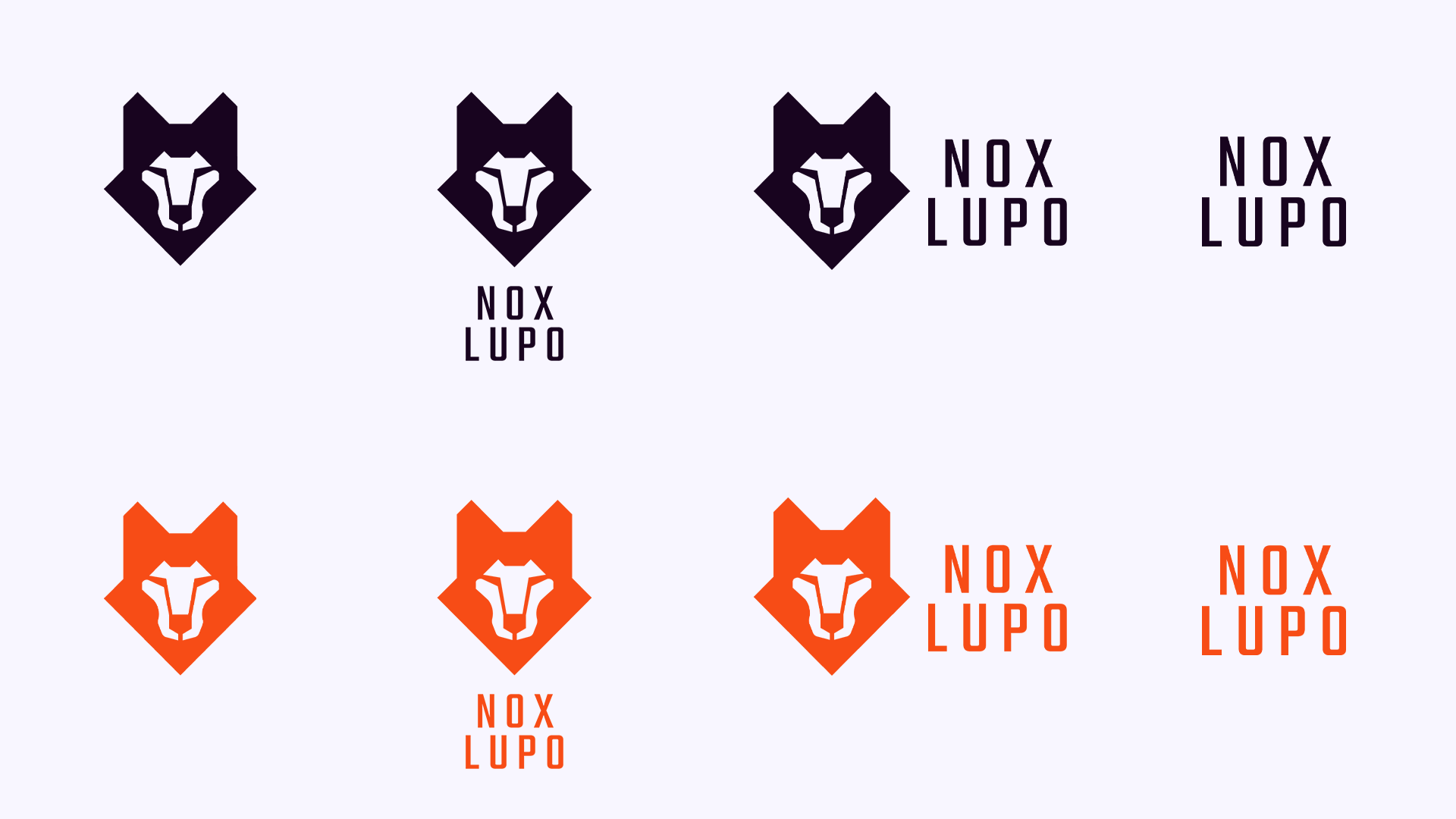 Nox Lupo Shadow and Vermillion Color Logo Variation
