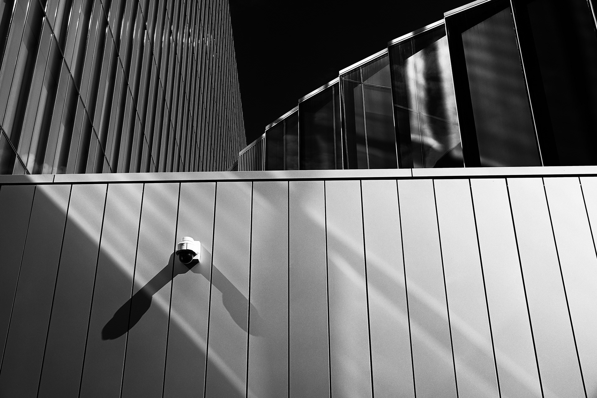 City Hall Detail, Long Beach, black and white phtograph