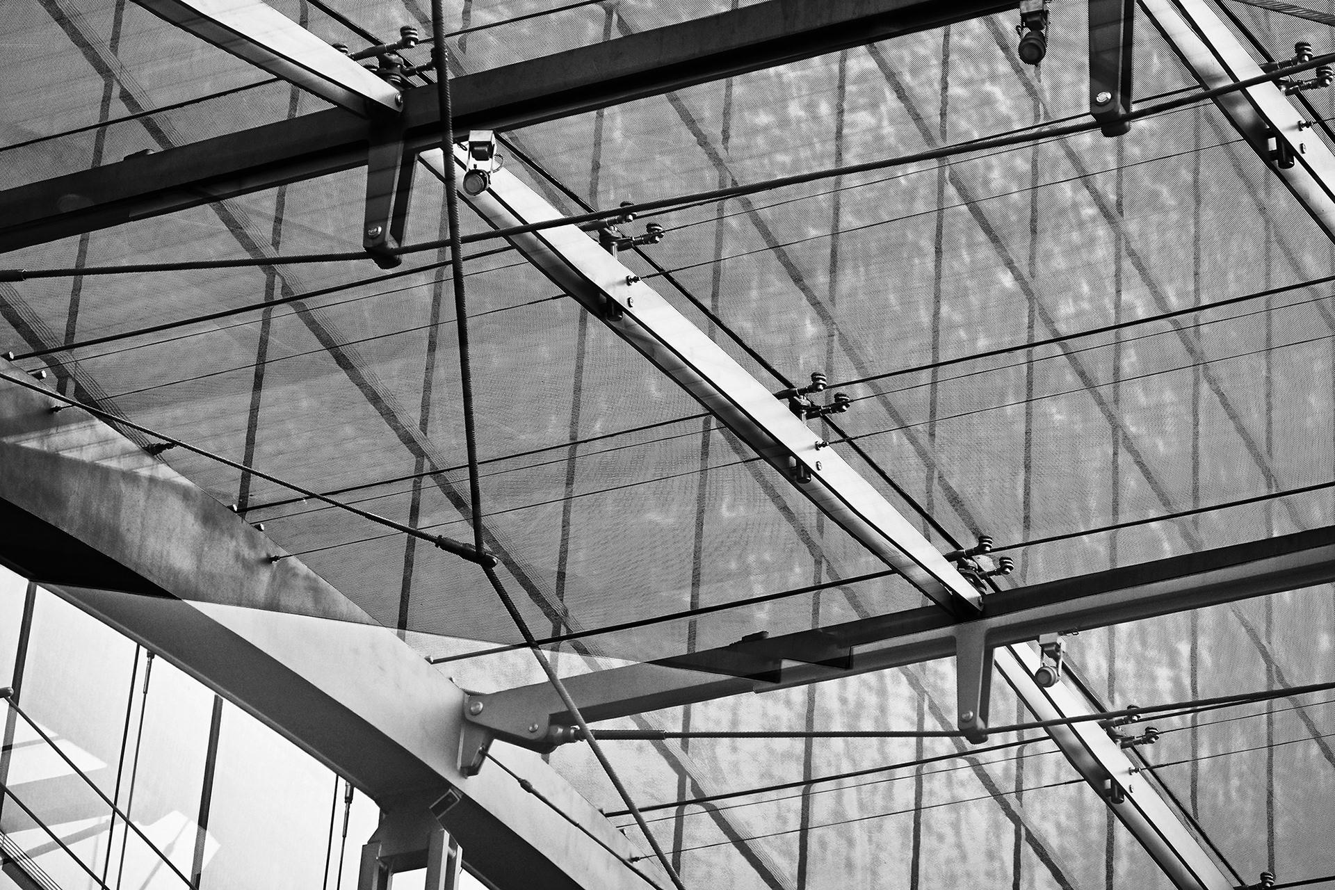 Park Tower Ceiling detail, black and white
