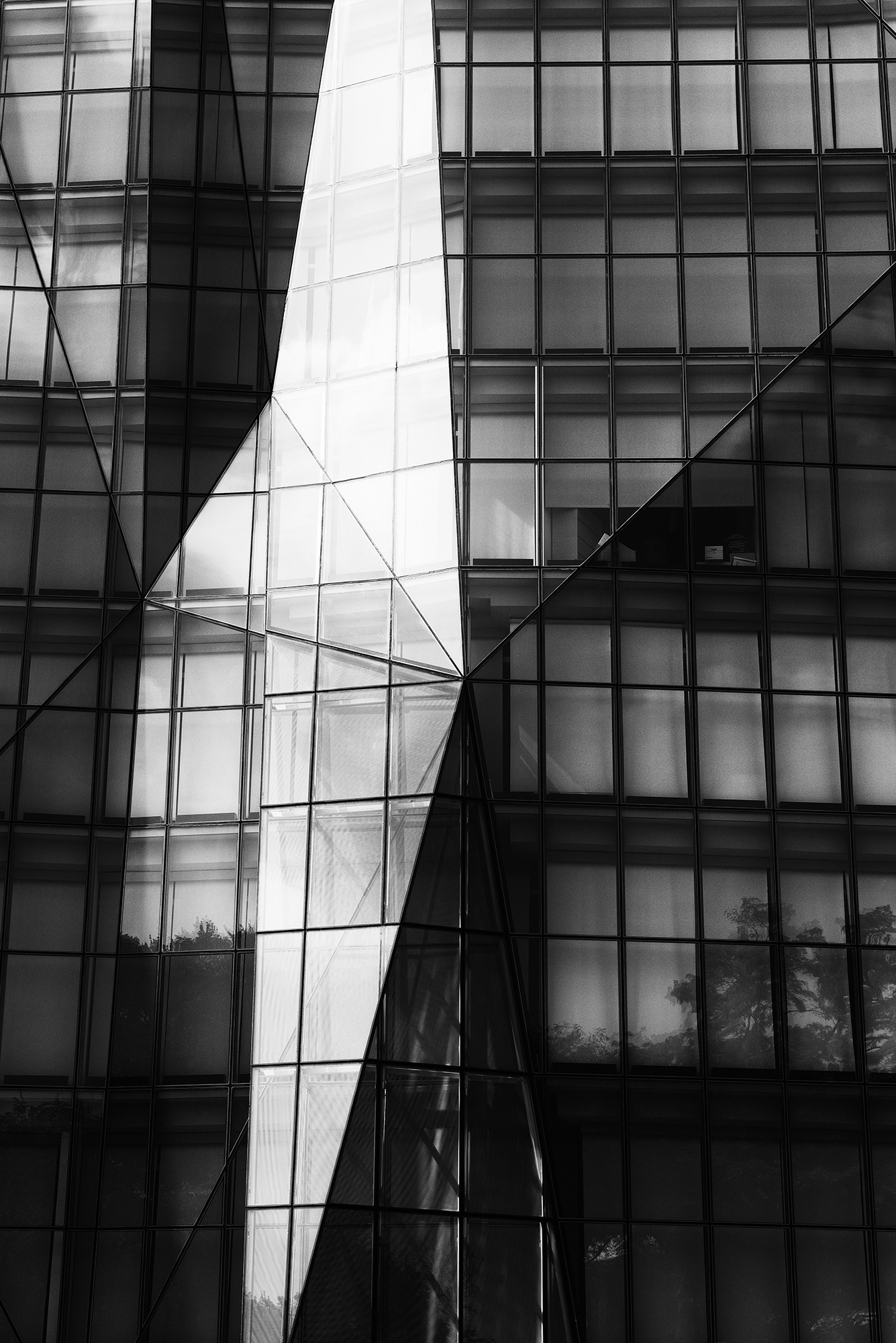 Avrum Gray and Family Education Center, Chicago, black and white photograph