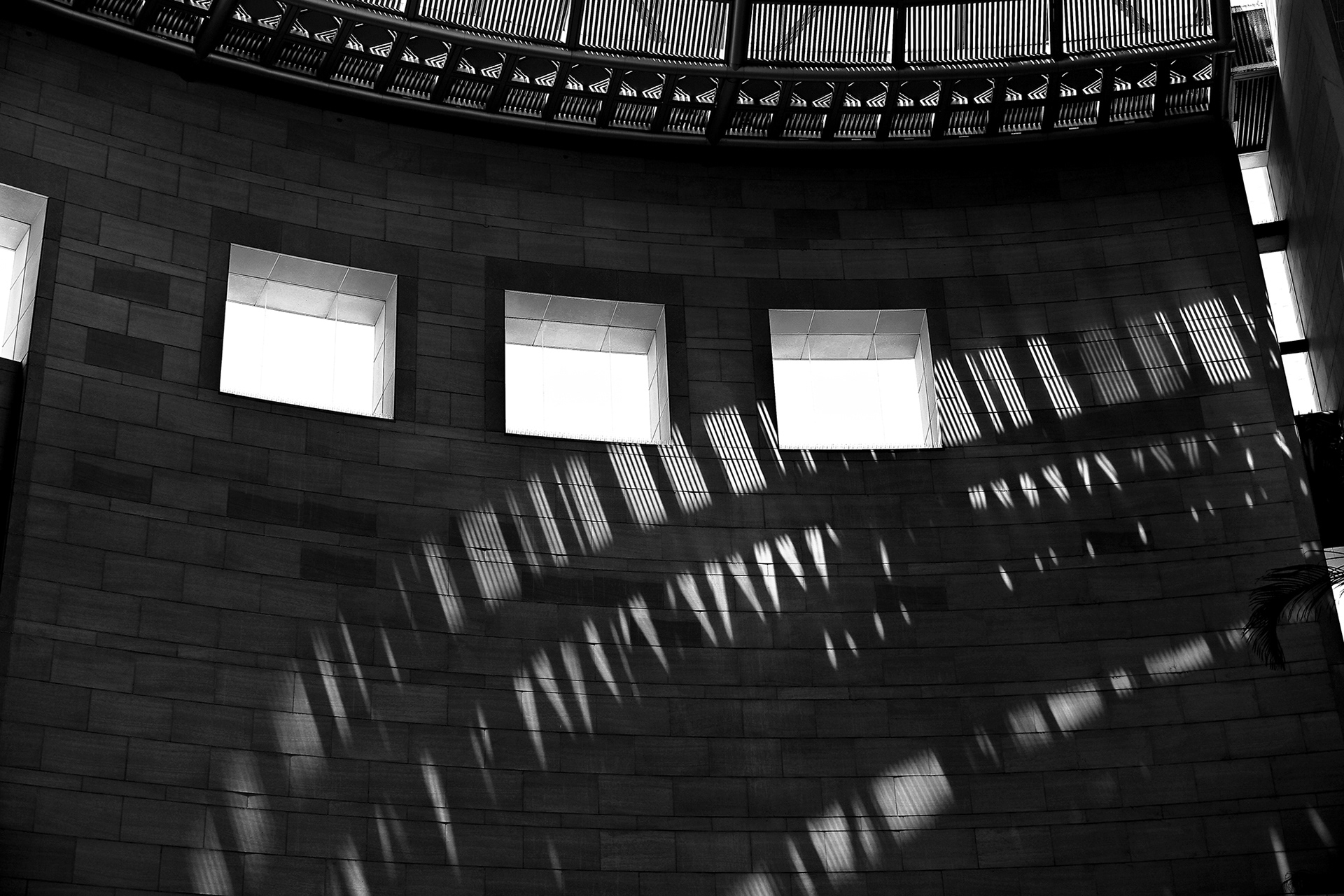 Union Station East, Light and Shadow, black and white photograph