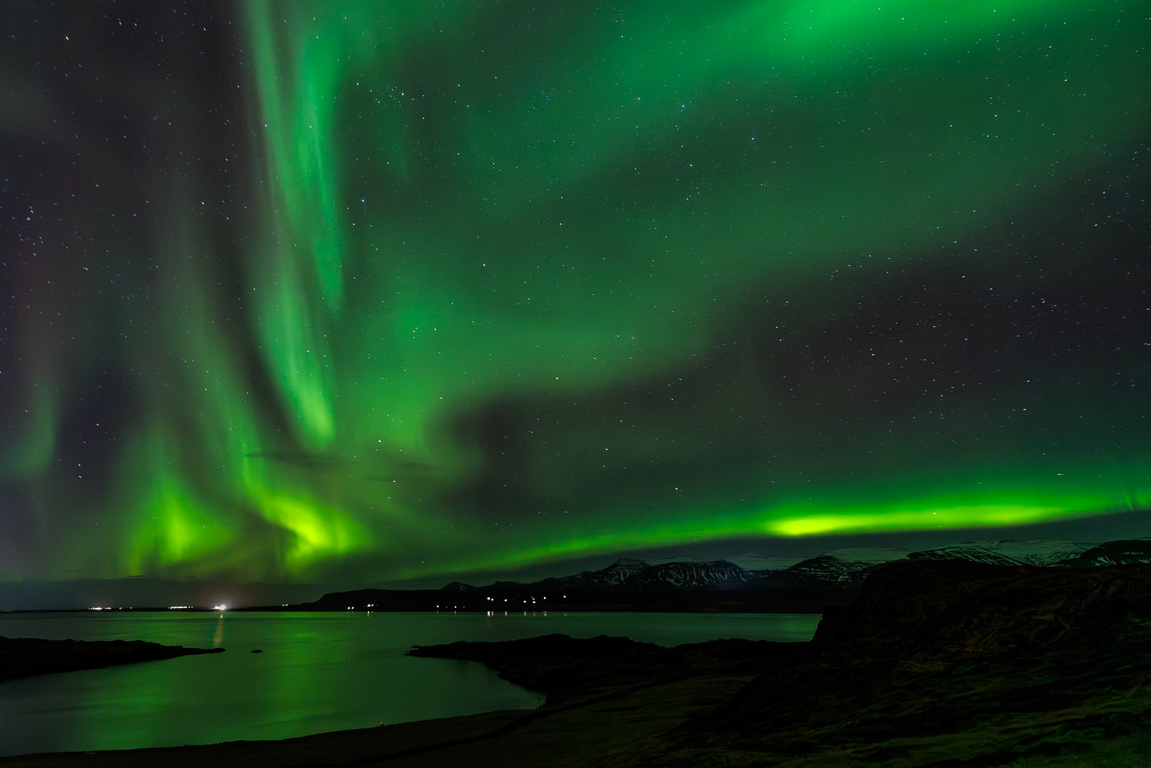 Aurora Over Hvammsvik
