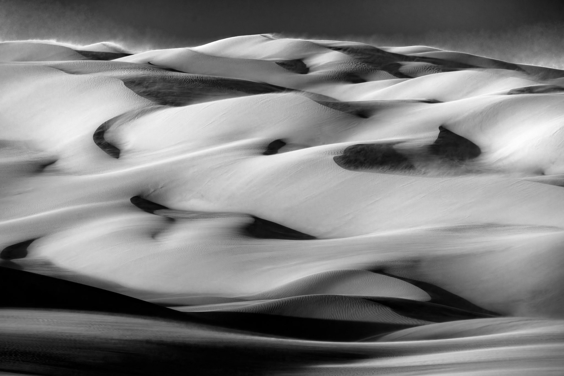 Sandstorm in Sandwich Harbour, Namibia