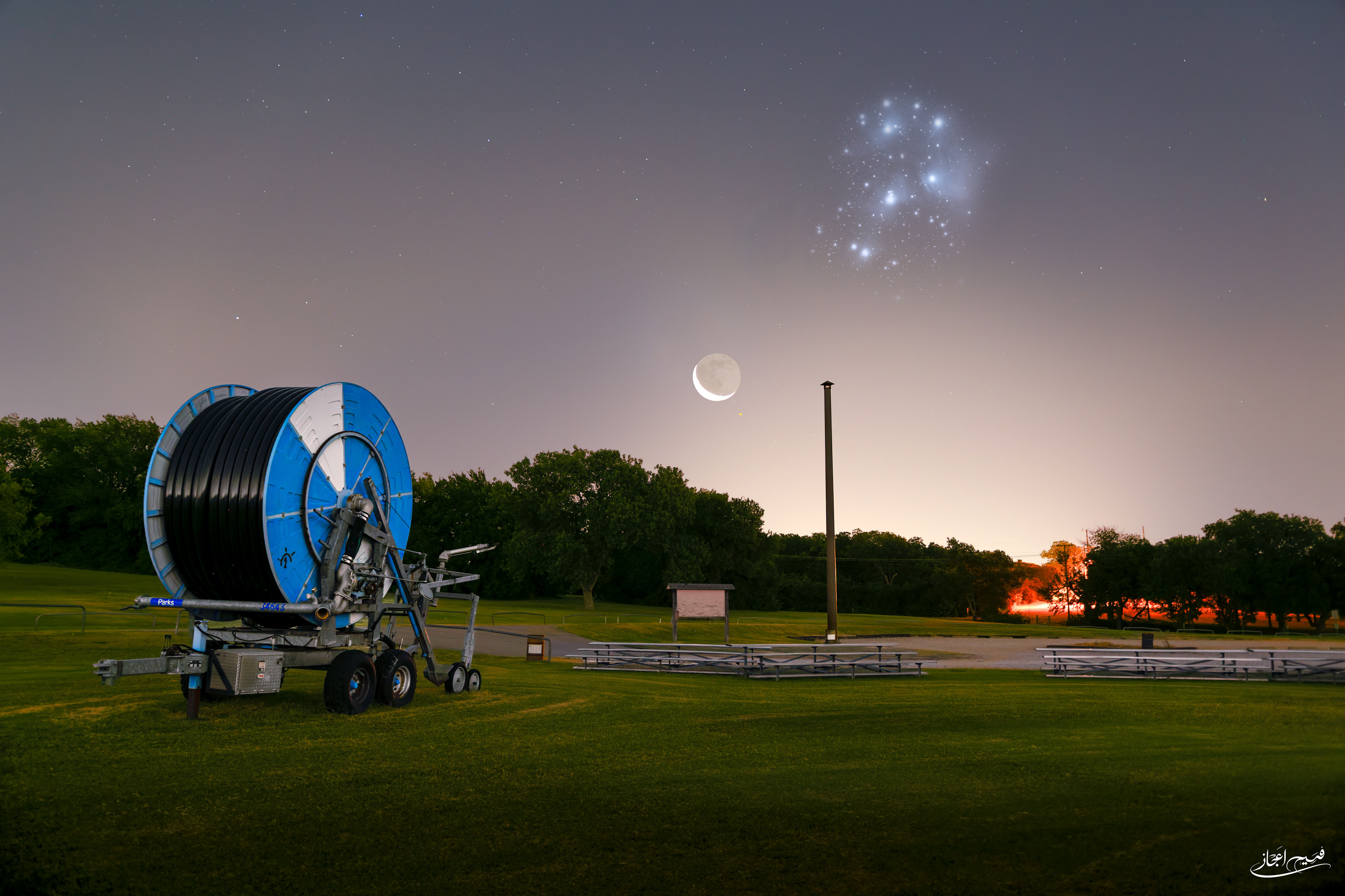 Moon, Mars & the Pleiades Before Dawn (July 11, 2026)