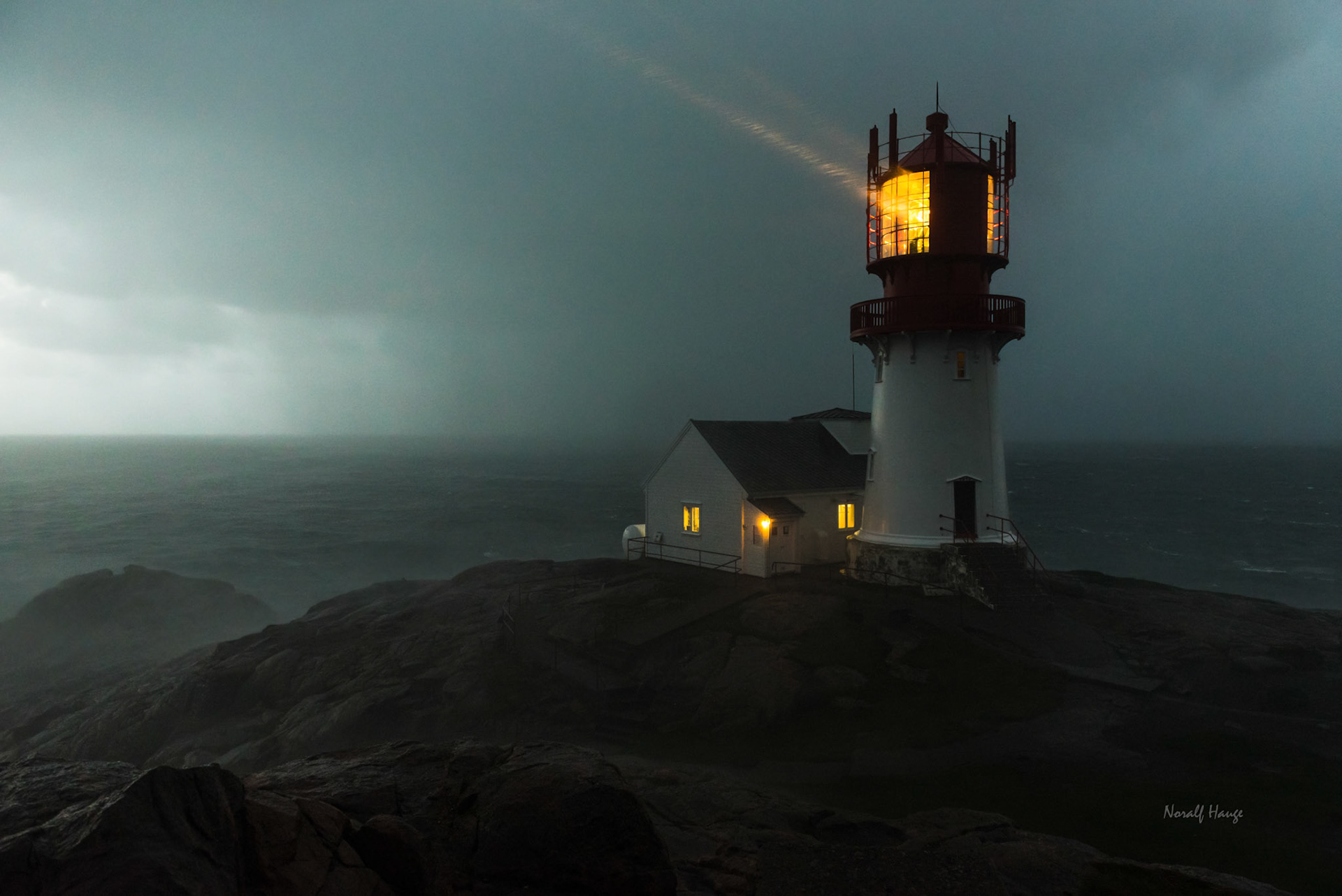 Storm på Lindesnes