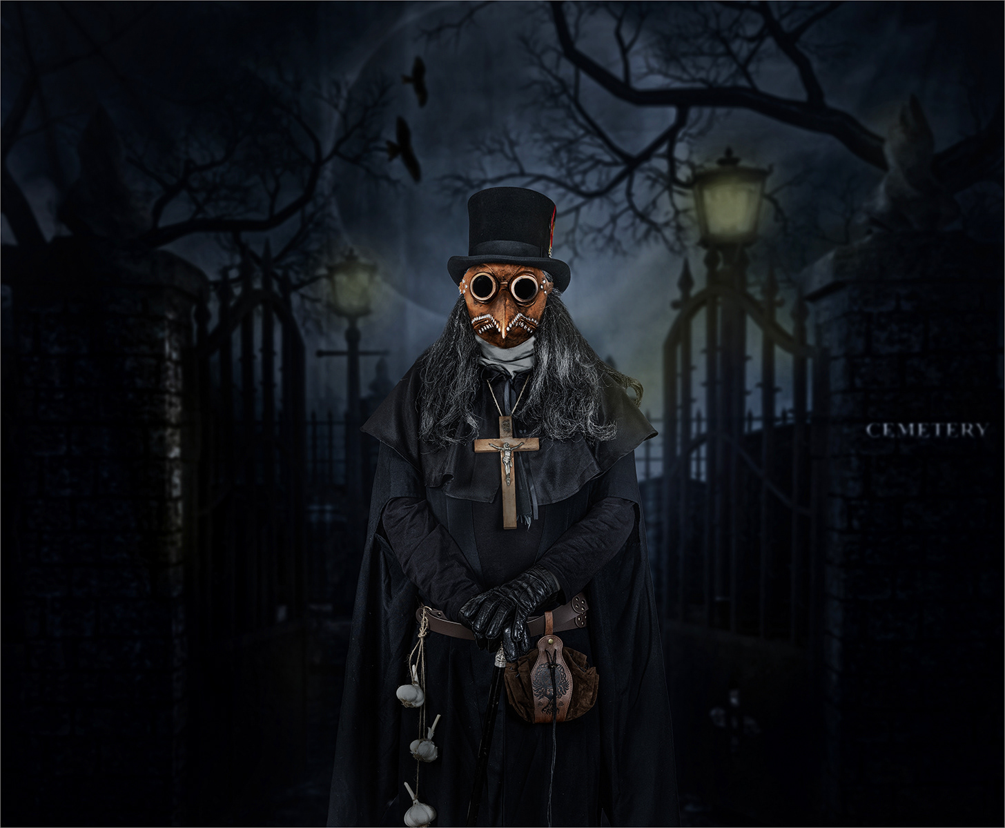 Plague Doctor at cemetery