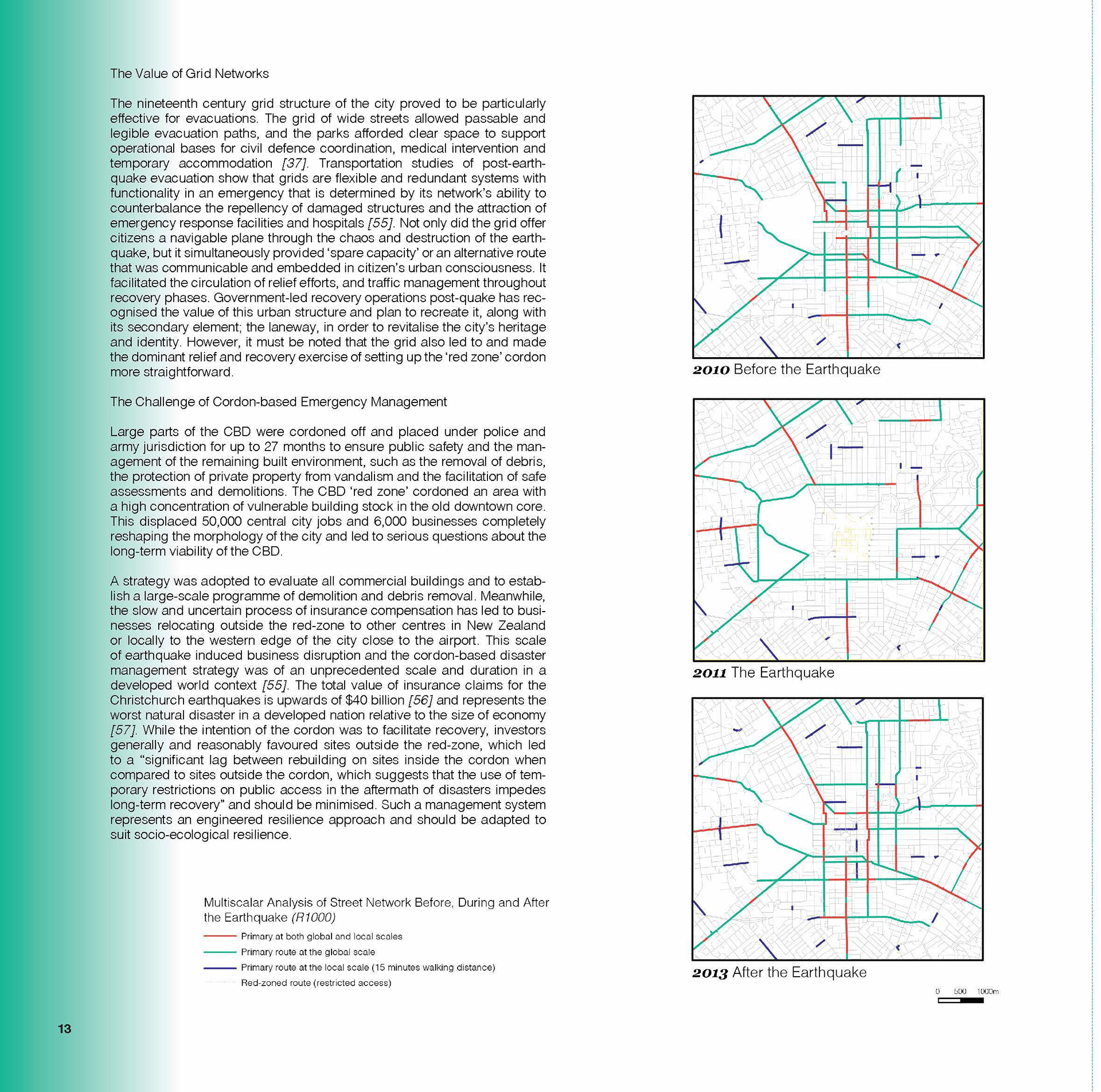 Page Sample: Space Syntax of Christchurch CBD Before, During and After Quakes