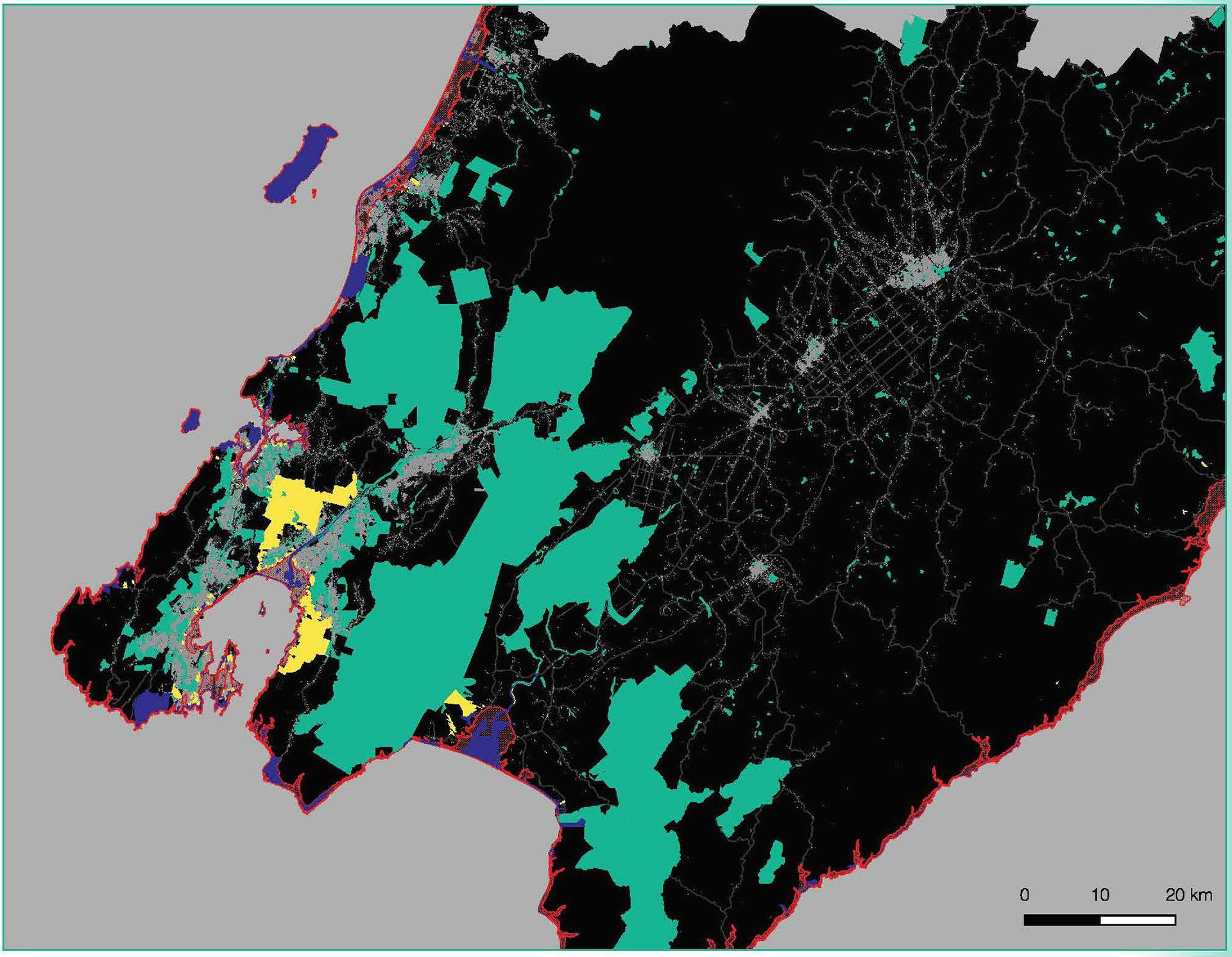 Regional study of open spaces in relation to Tsunami threat