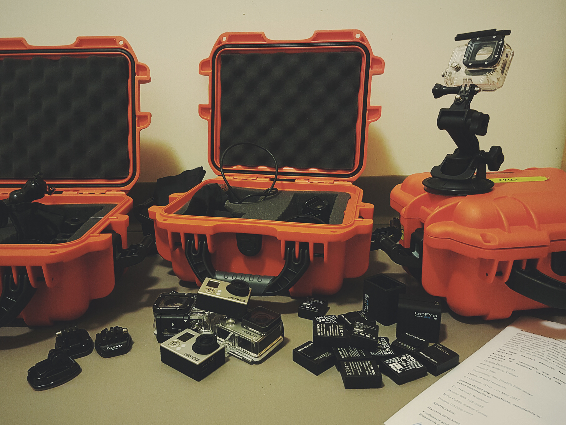 Data collection kit: GoPro camera mounts