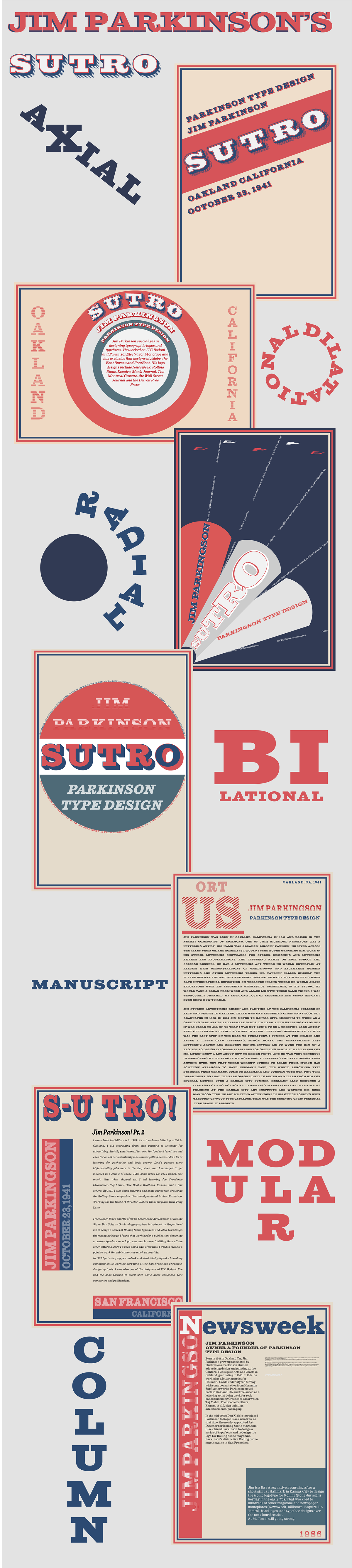 Maryville Design & Visual Art - Sutro 7 Type & Grid Systems Posters