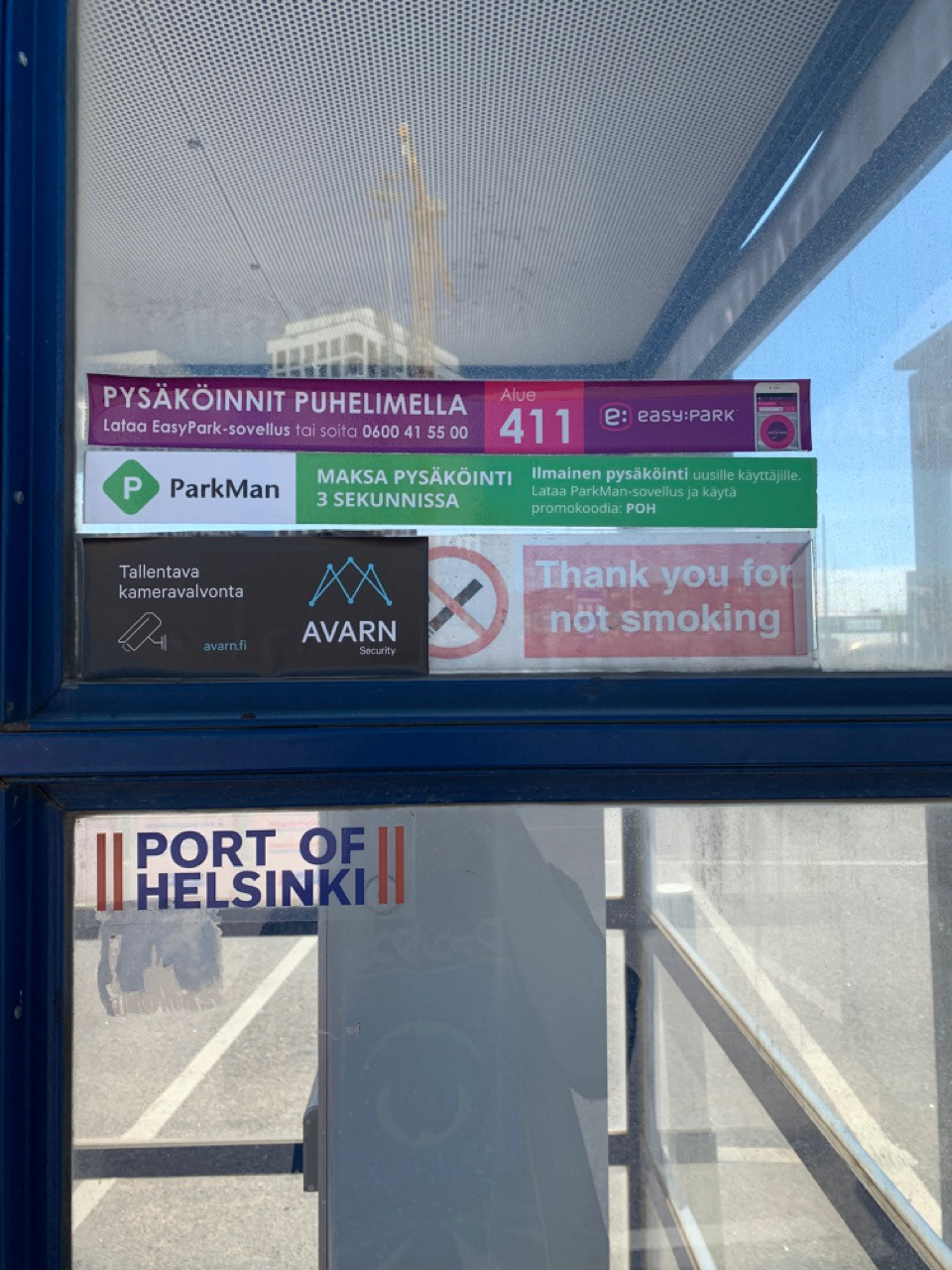Information on parking ticket machine