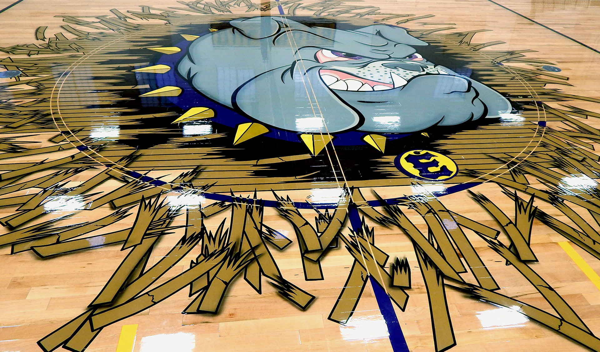 Actually painted on the gym floor