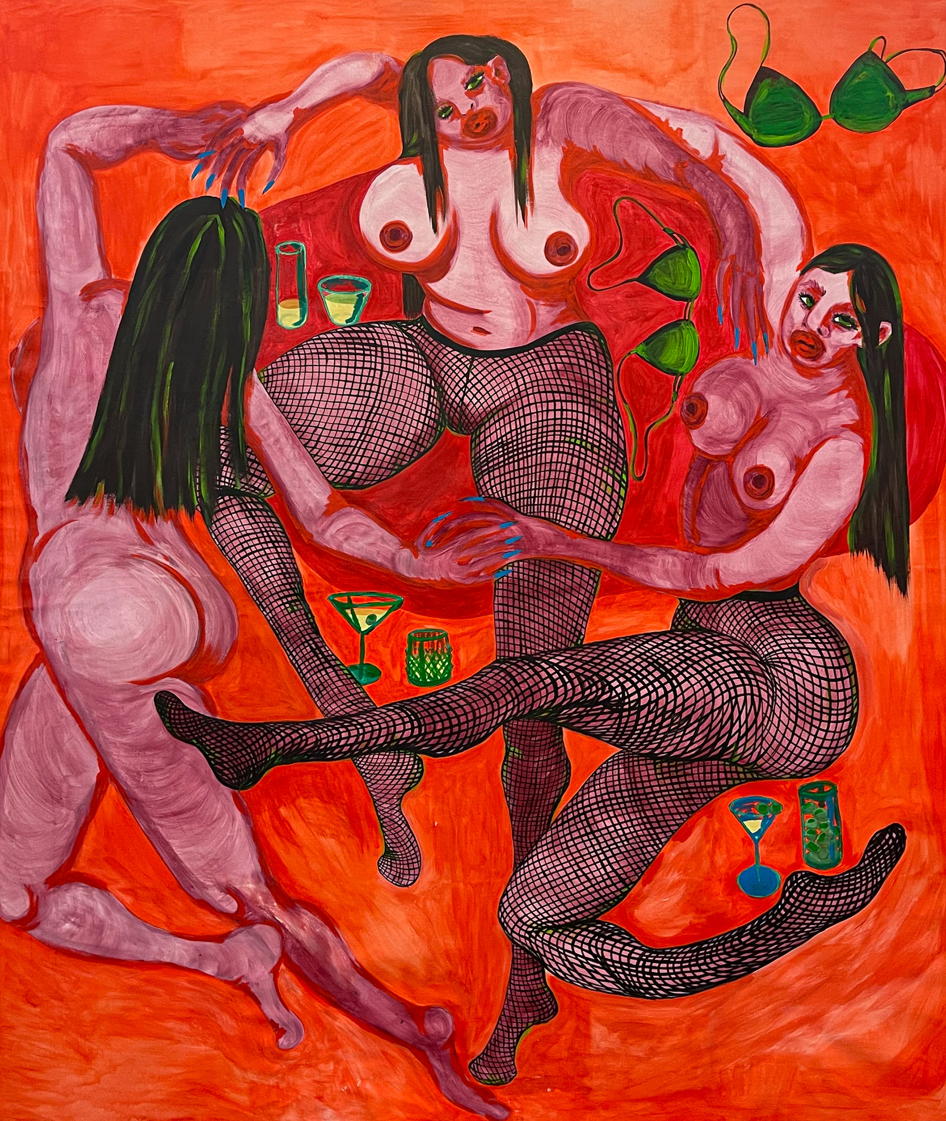 FANDANGO (2022) 219 x 187 cm; Acrylic on canvas
