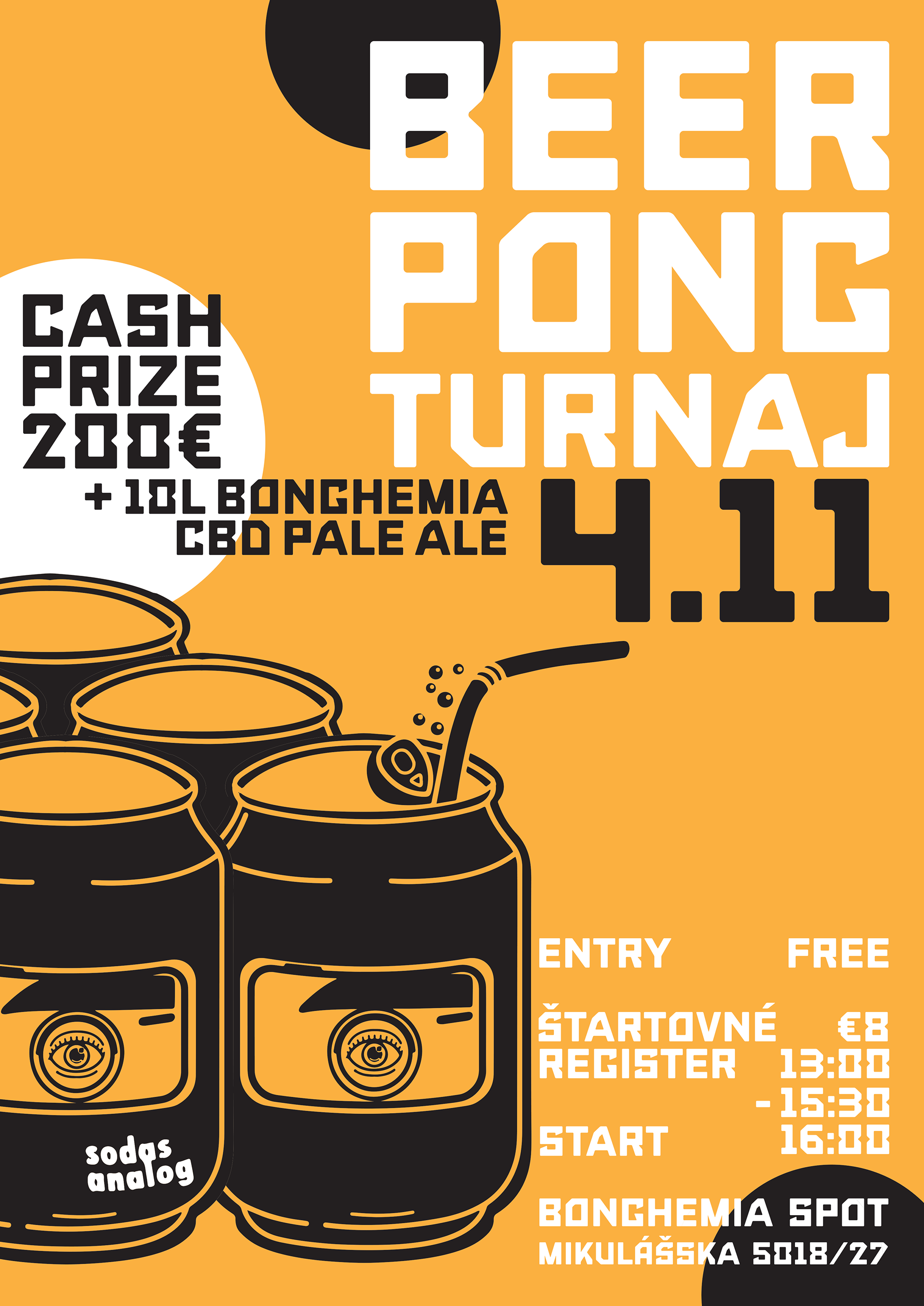 1st Poster for Sodas Analog Beer Pong Competition petition 