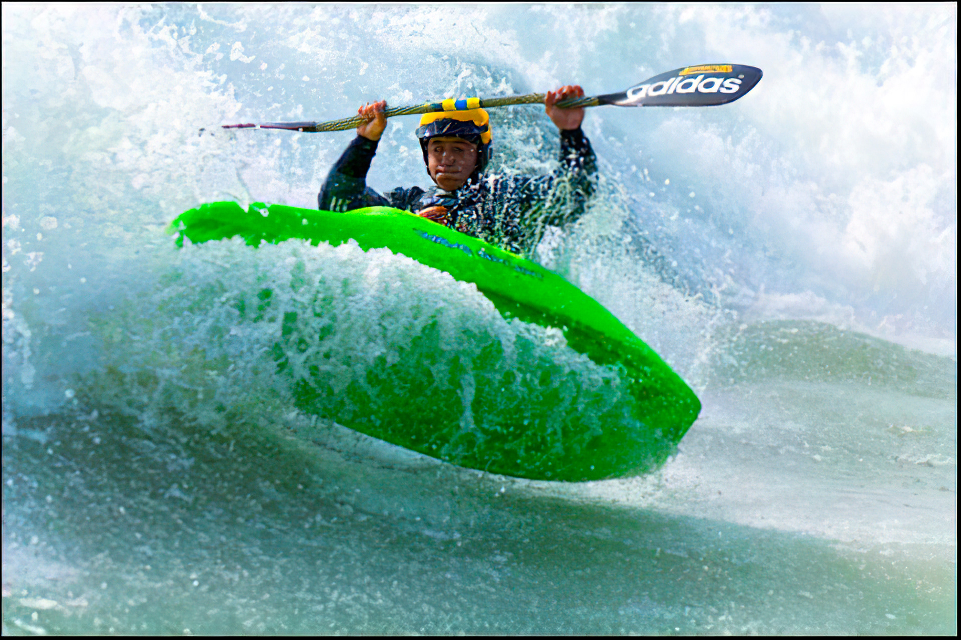 Kayak sur la vague de la Feyssine