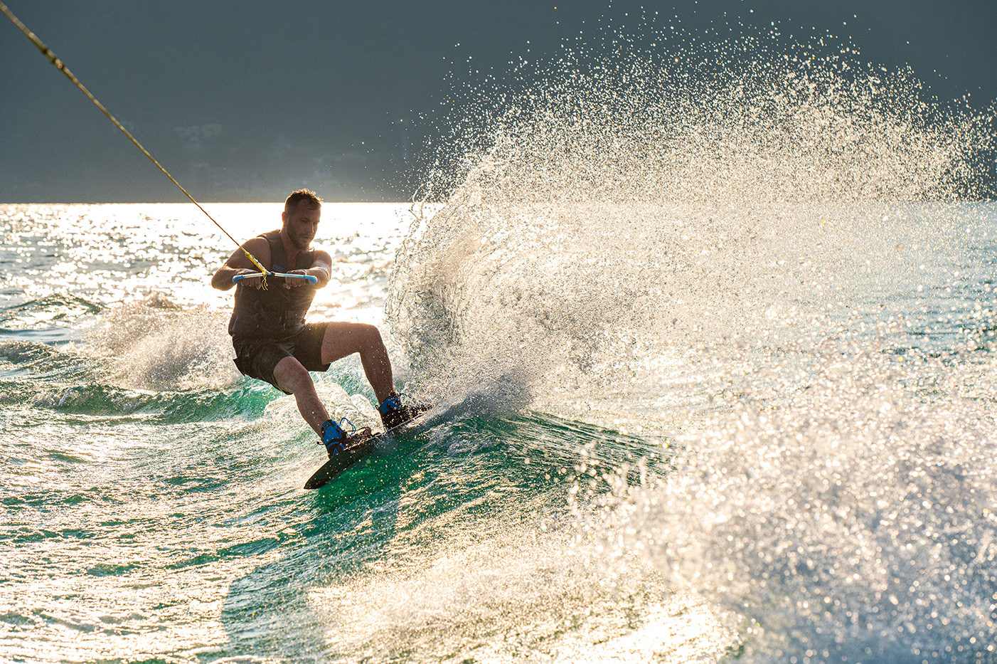 Wakeboard sur le lac d'Annecy