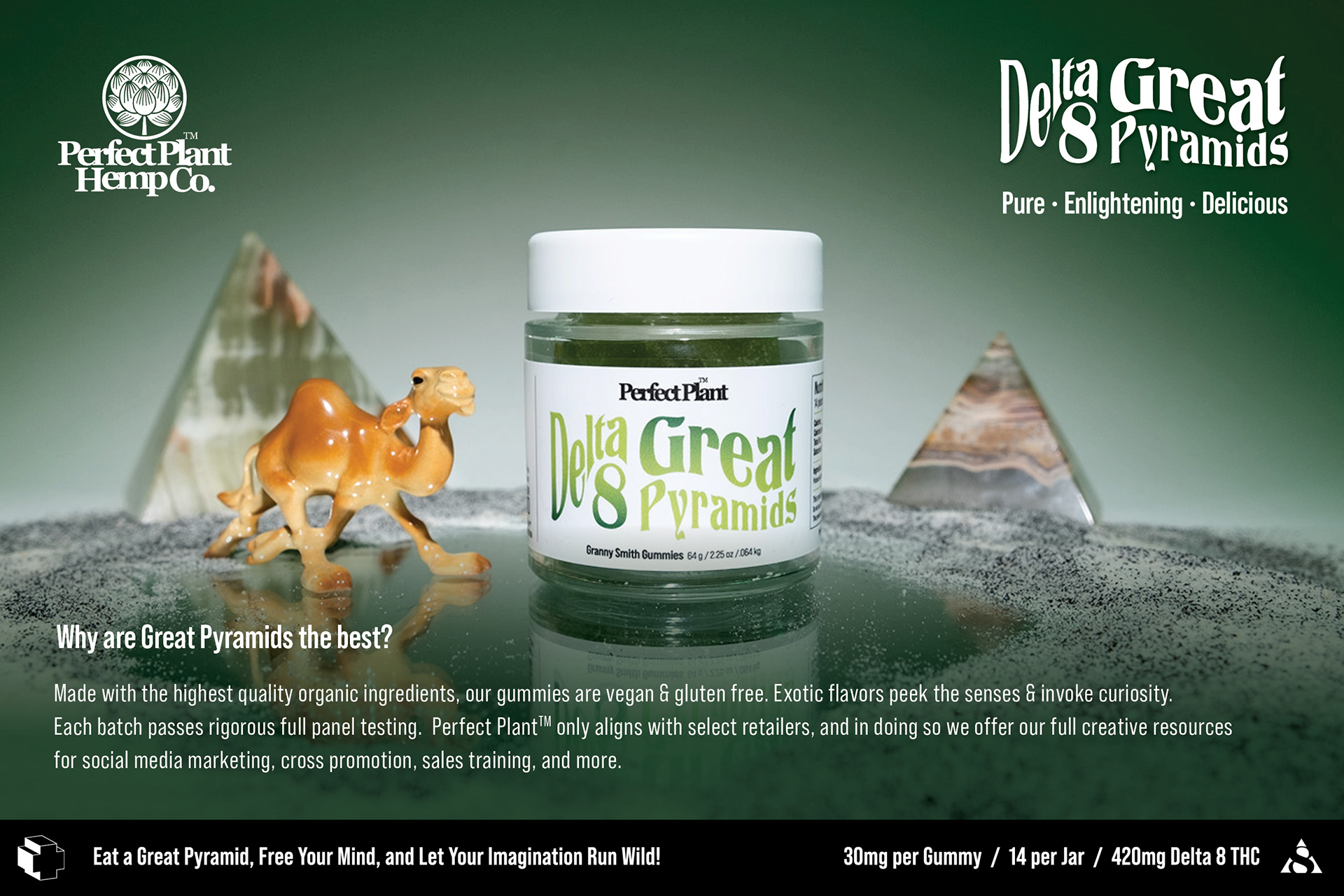 Great Pyramids Delta 8 Gummies - Granny Smith Flavor