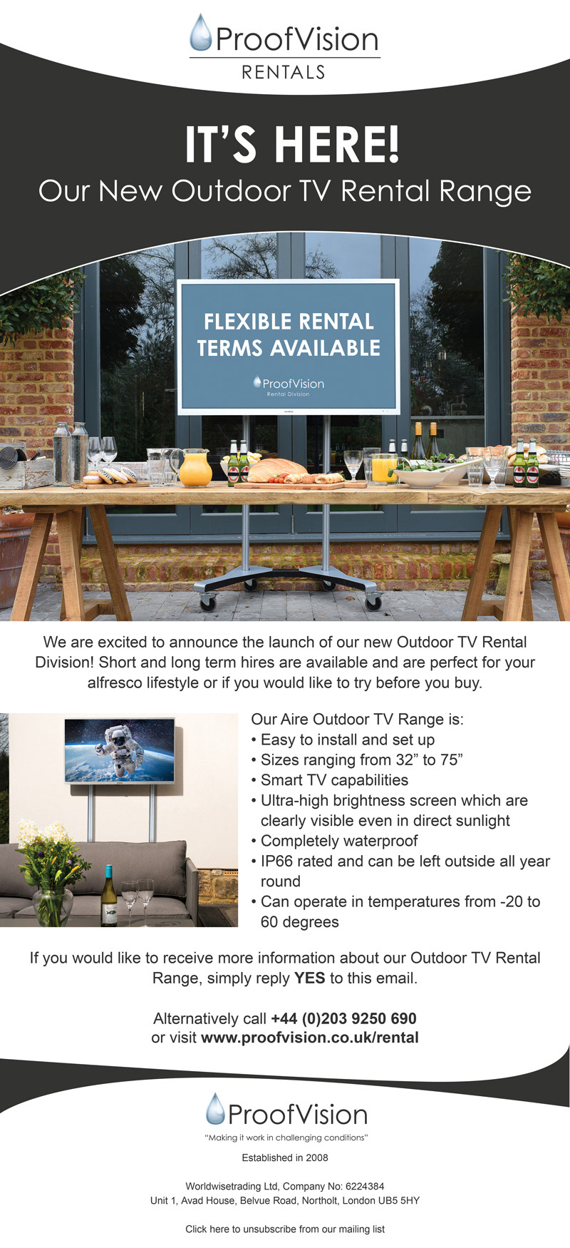 Proofvision Rental Email Campaign